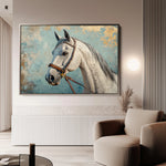 Horses 176 Canvas Art 18" x 24" / 45 x 60 cm / Black