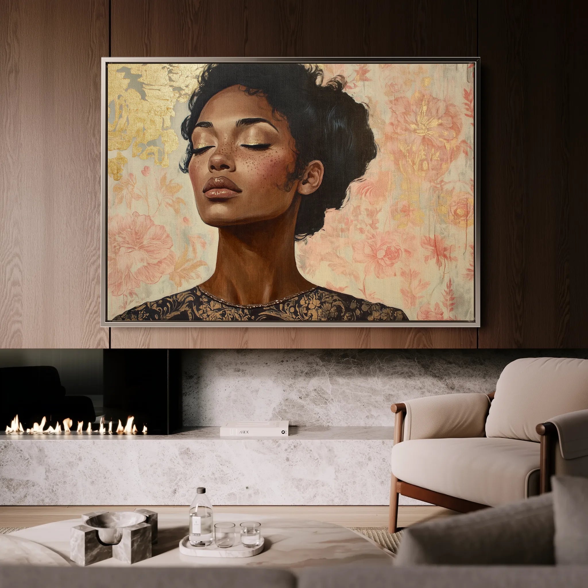 Portrait 176 Canvas Art 18" x 24" / 45 x 60 cm / Black