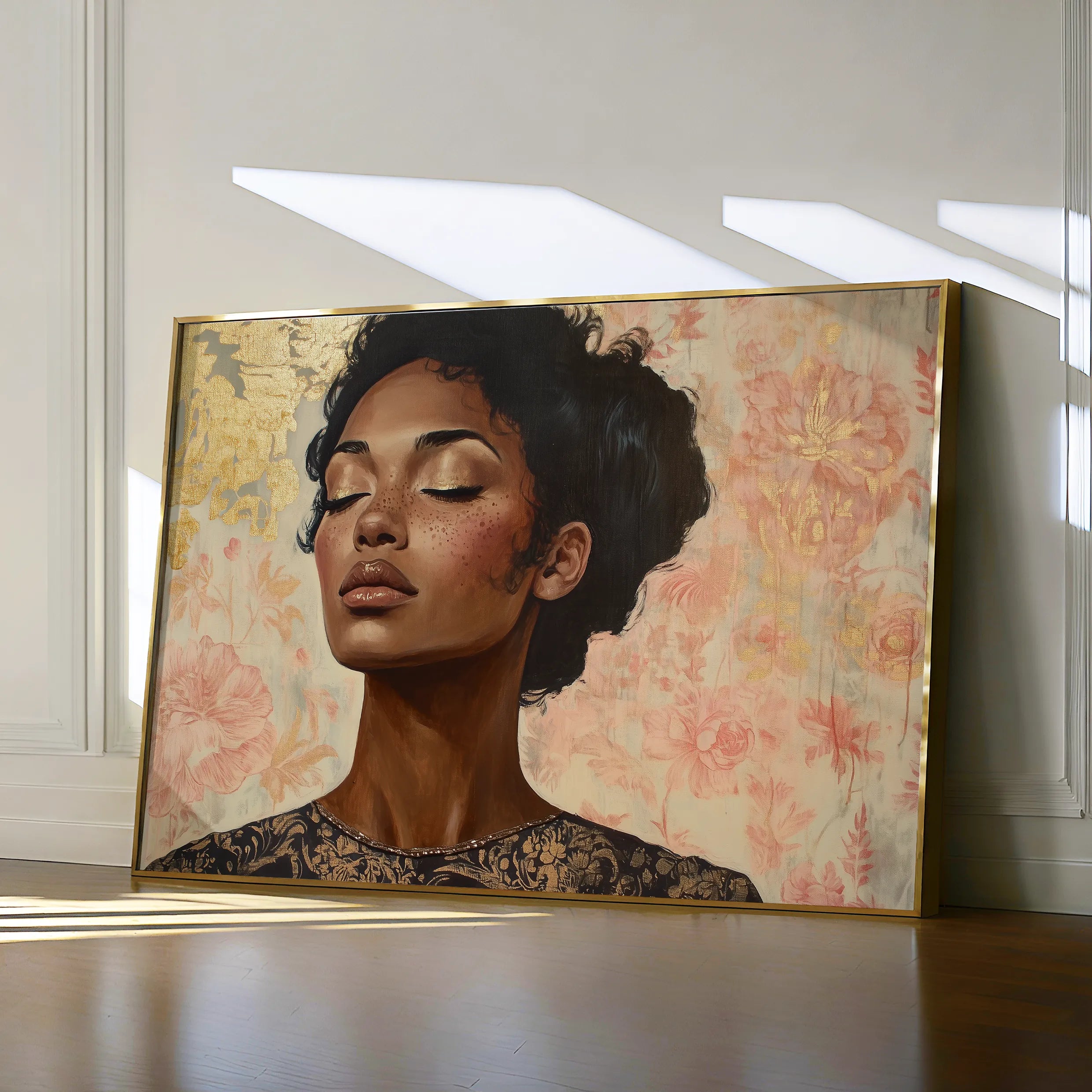 Portrait 176 Canvas Art 18" x 24" / 45 x 60 cm / Black
