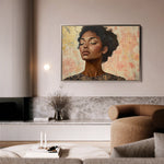Portrait 176 Canvas Art 18" x 24" / 45 x 60 cm / Black