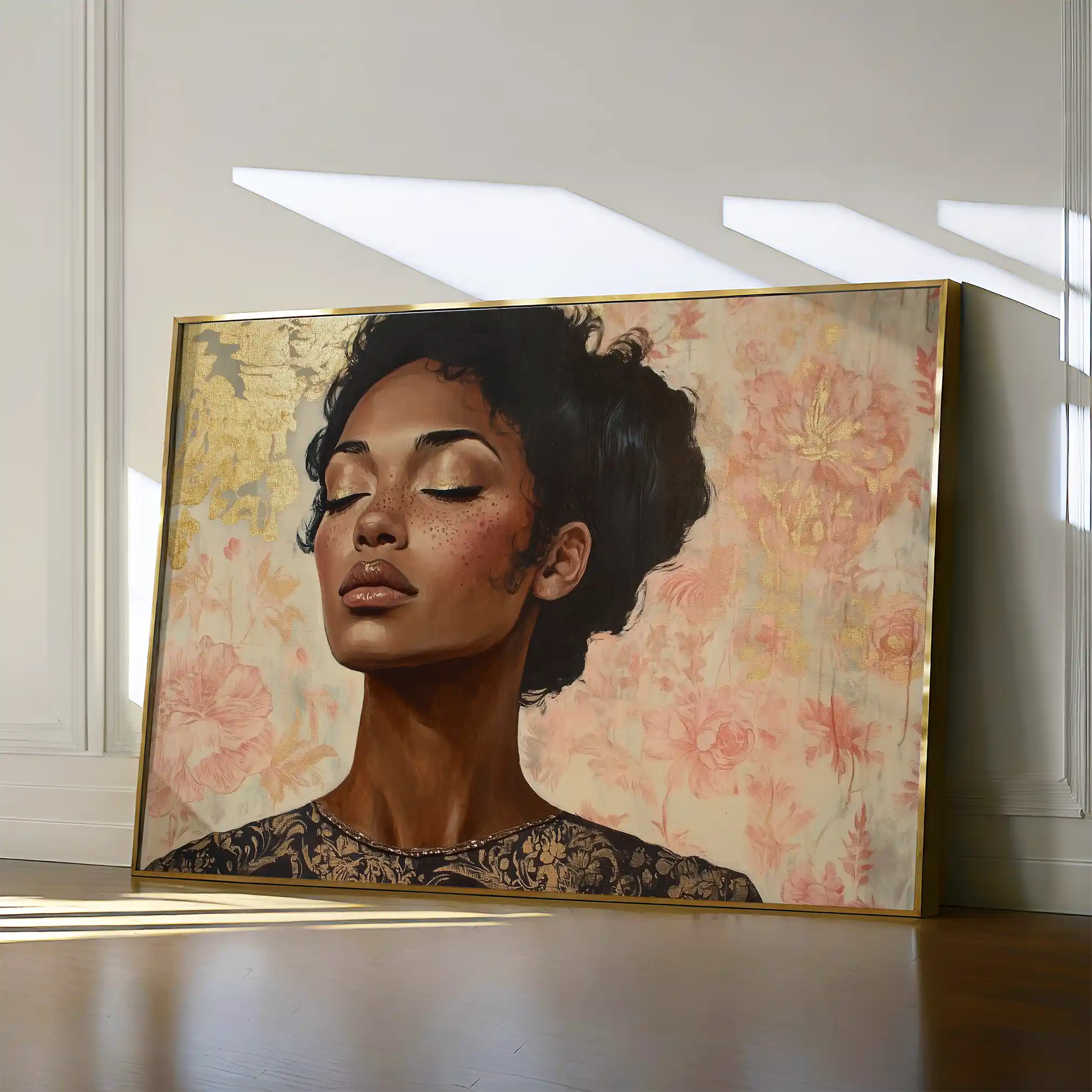 Portrait 176 Canvas Art 60 x 40 cm / Black
