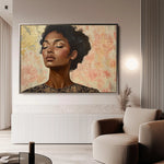Portrait 176 Canvas Art 60 x 40 cm / Black