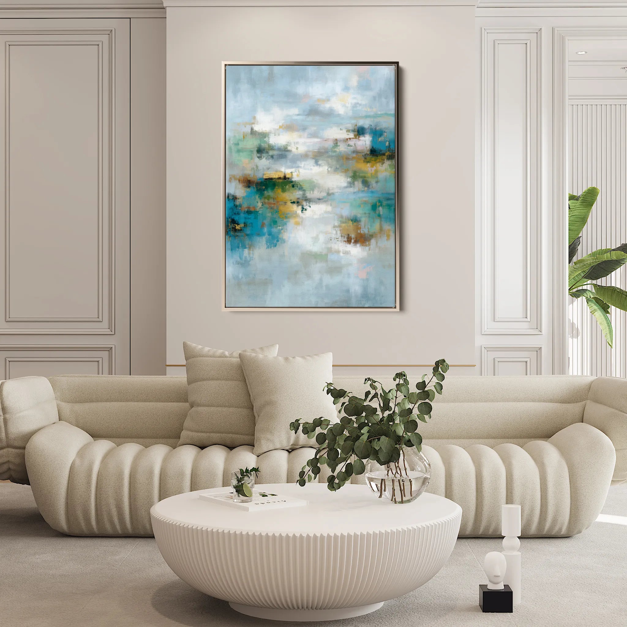 Abstract 1760 Canvas Art 18" x 24" / 45 x 60 cm / Black