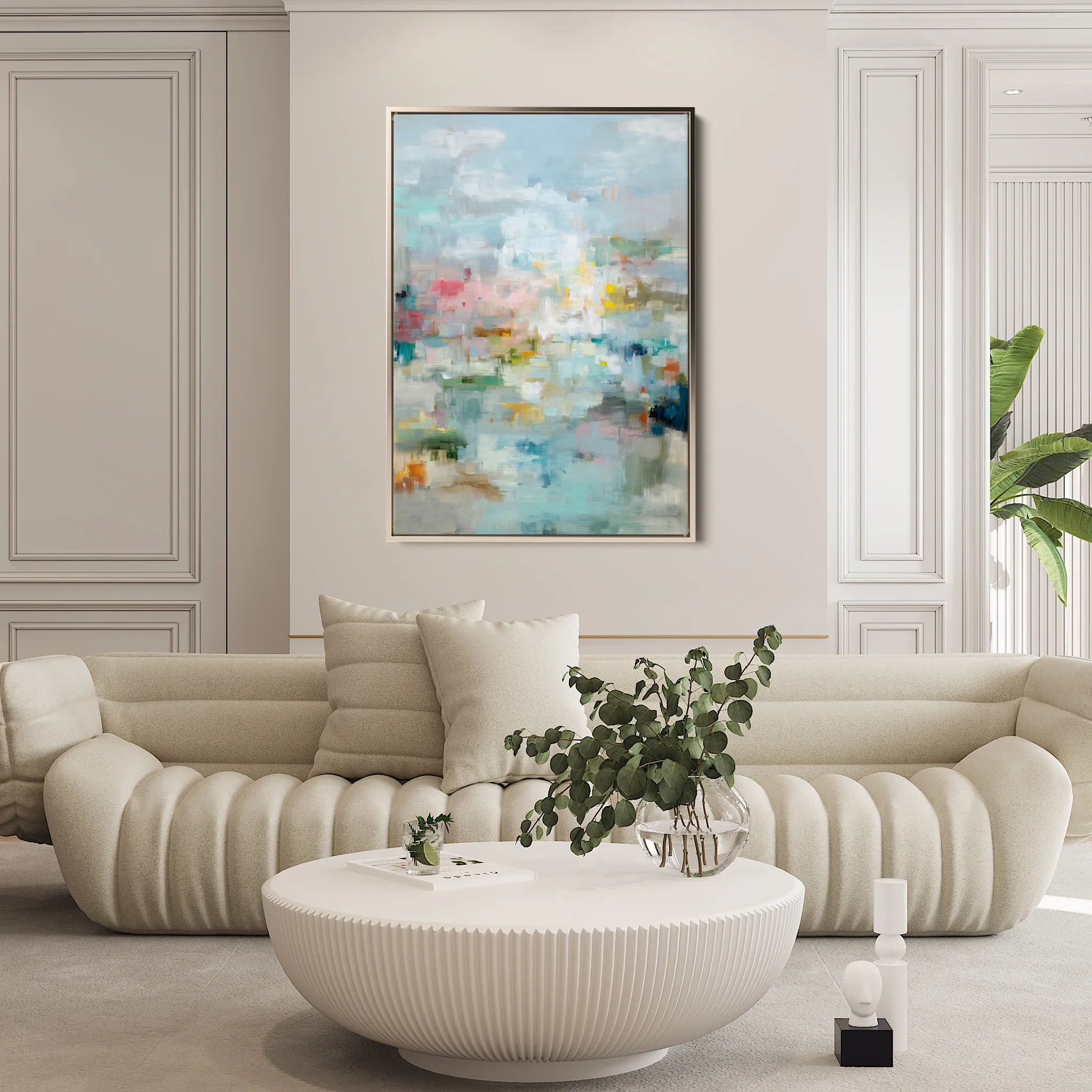Abstract 1761 Canvas Art 18" x 24" / 45 x 60 cm / Black