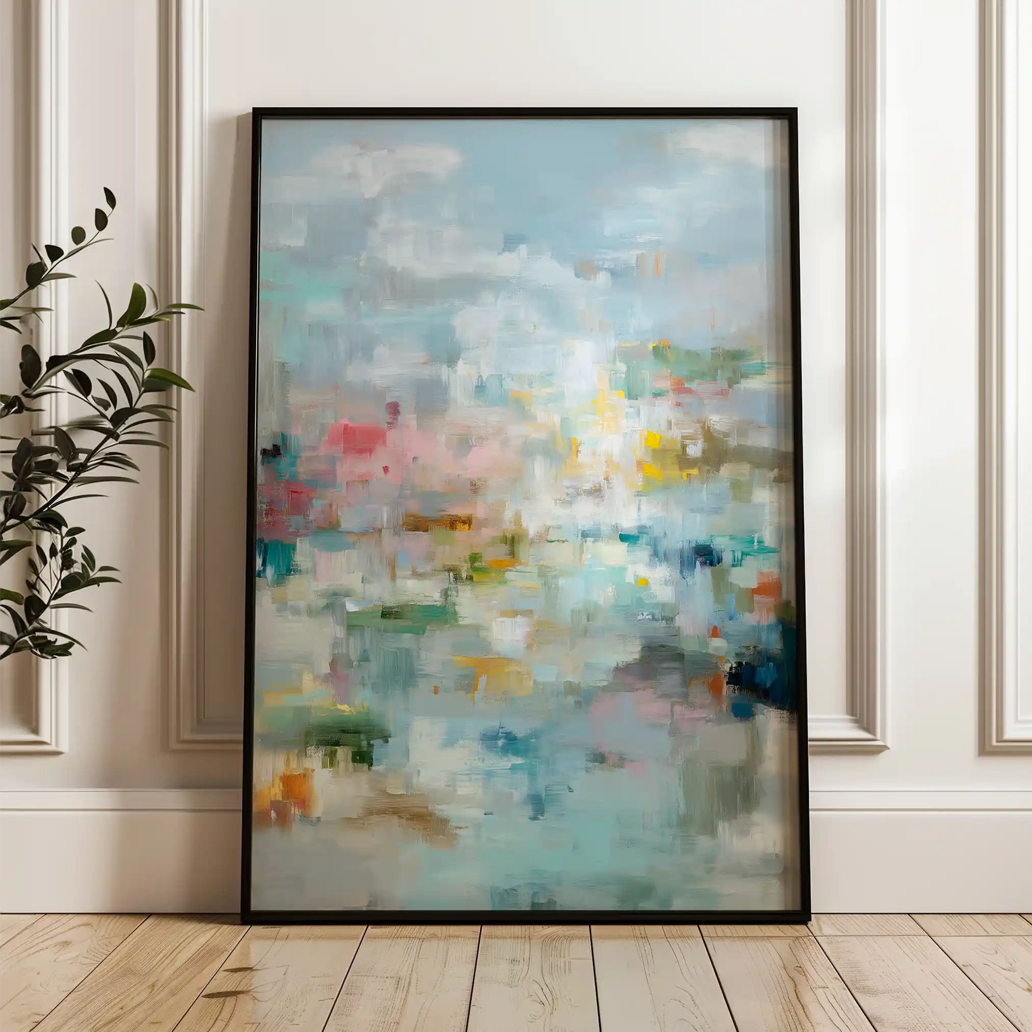 Abstract 1761 Canvas Art 60 x 40 cm / Black