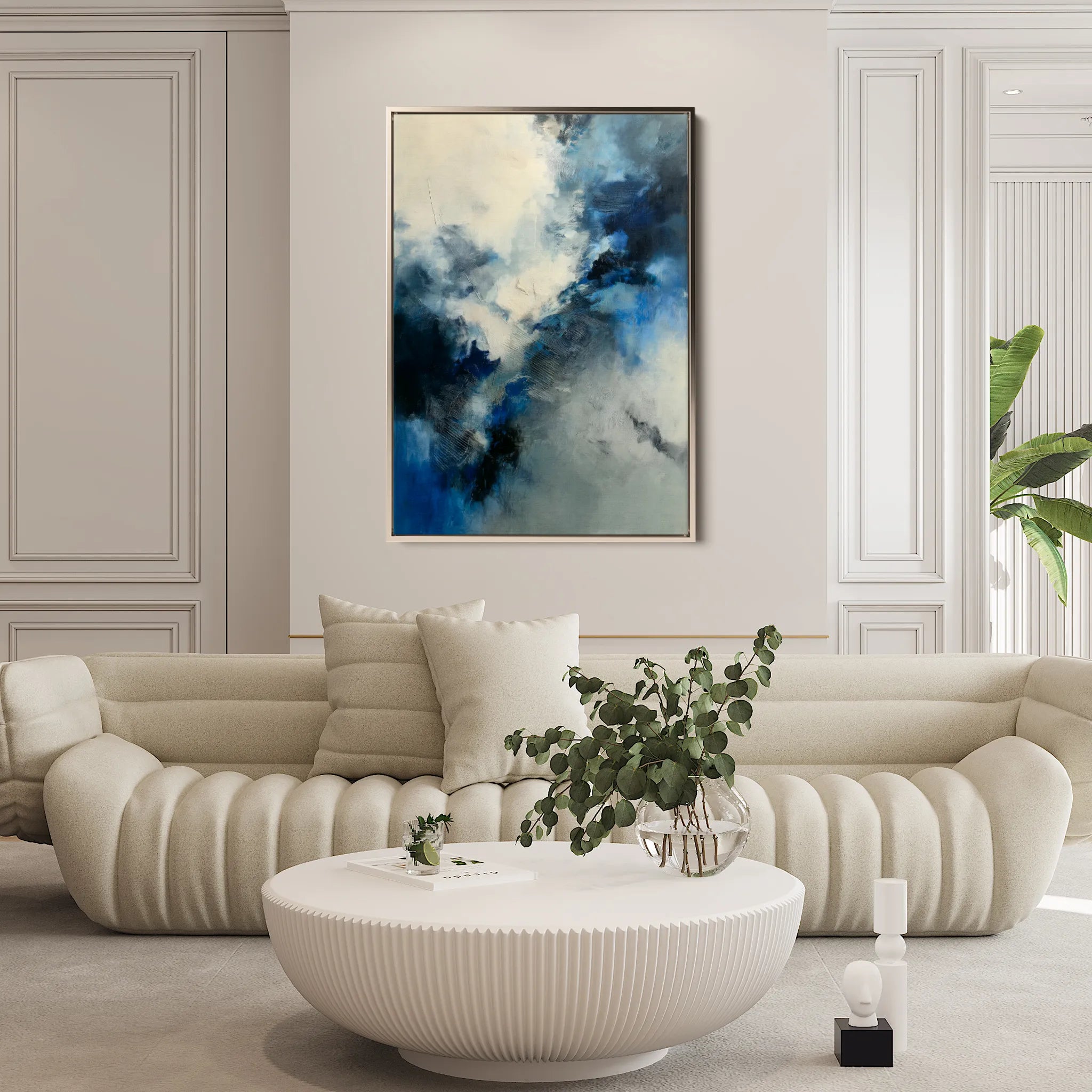 Abstract 1763 Canvas Art 18" x 24" / 45 x 60 cm / Black