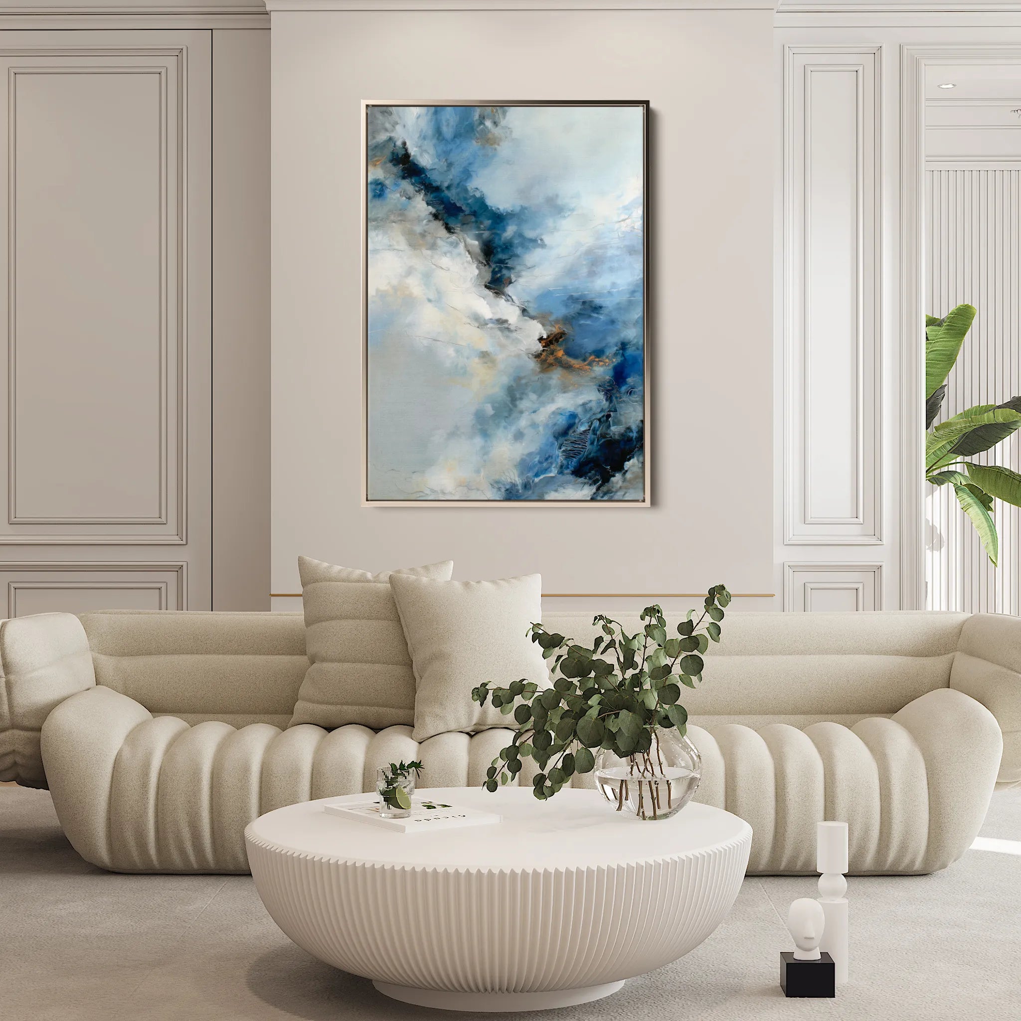 Abstract 1764 Canvas Art 18" x 24" / 45 x 60 cm / Black