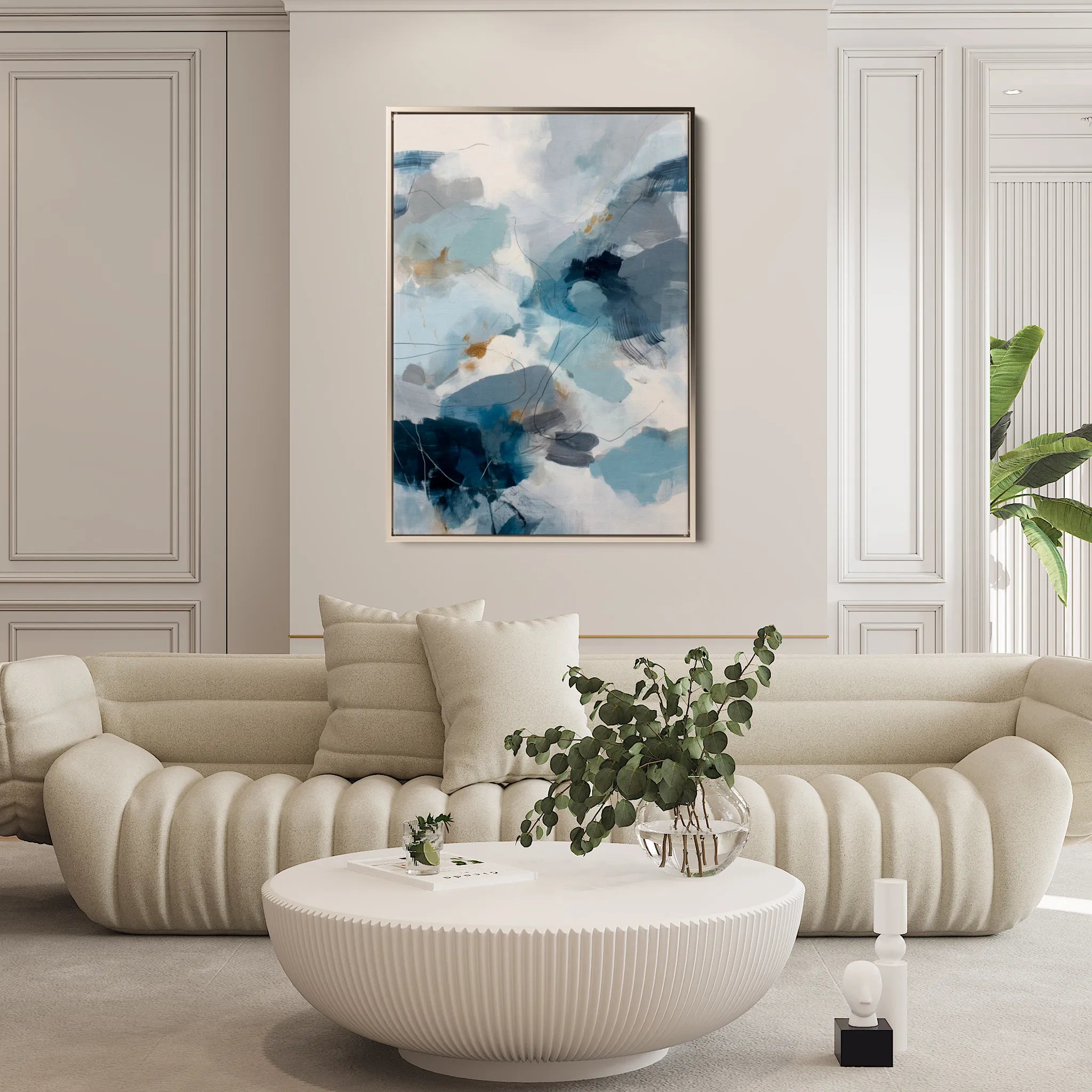 Abstract 1765 Canvas Art 18" x 24" / 45 x 60 cm / Black