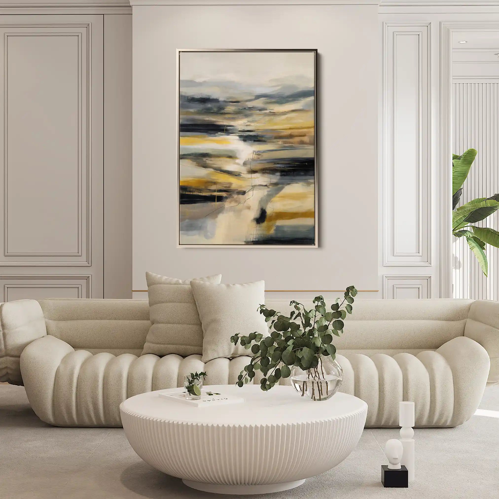Abstract 1766 Canvas Art 18" x 24" / 45 x 60 cm / Black