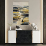 Abstract 1766 Canvas Art 18" x 24" / 45 x 60 cm / Black