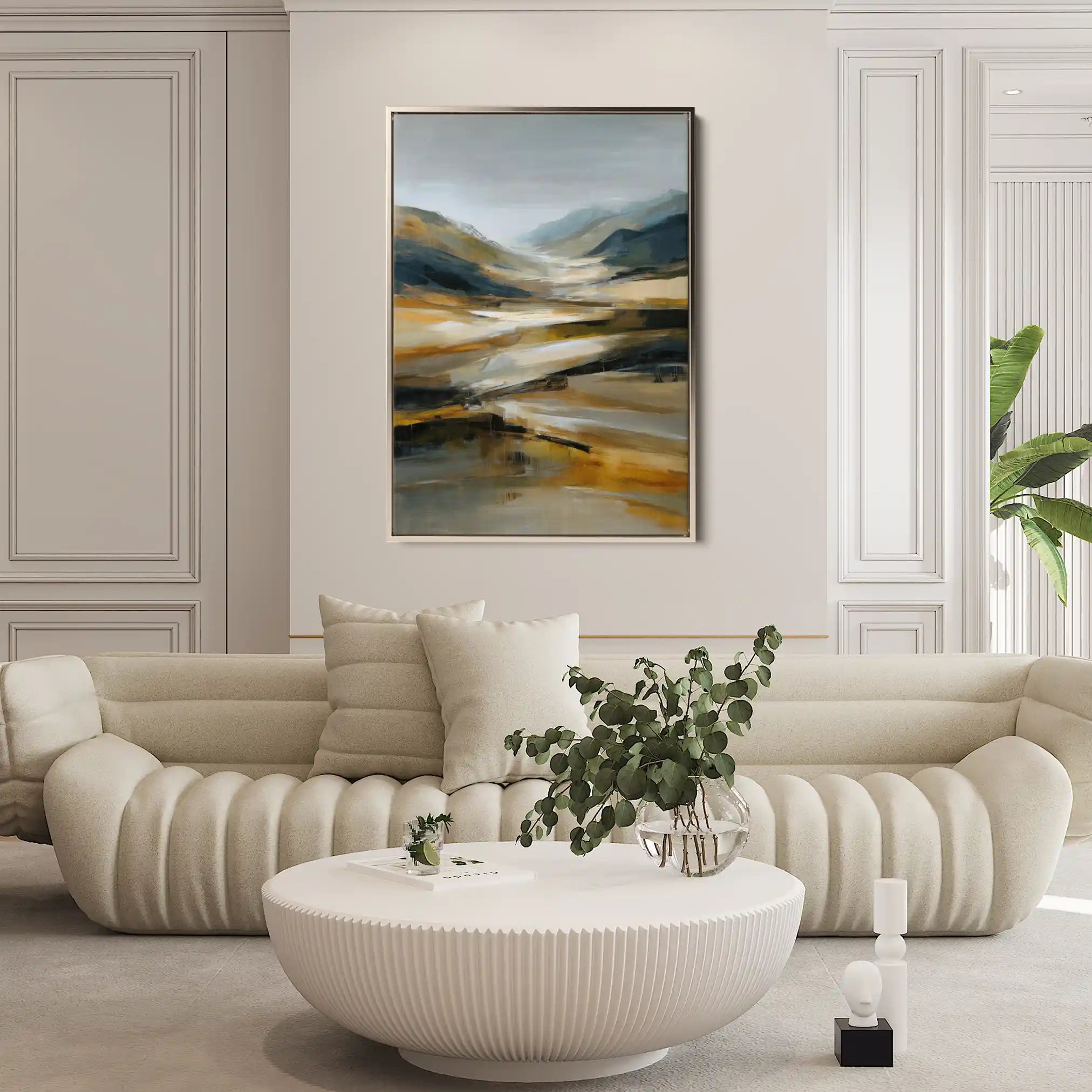 Abstract 1767 Canvas Art 18" x 24" / 45 x 60 cm / Black