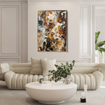 Abstract 1768 Canvas Art 18" x 24" / 45 x 60 cm / Black
