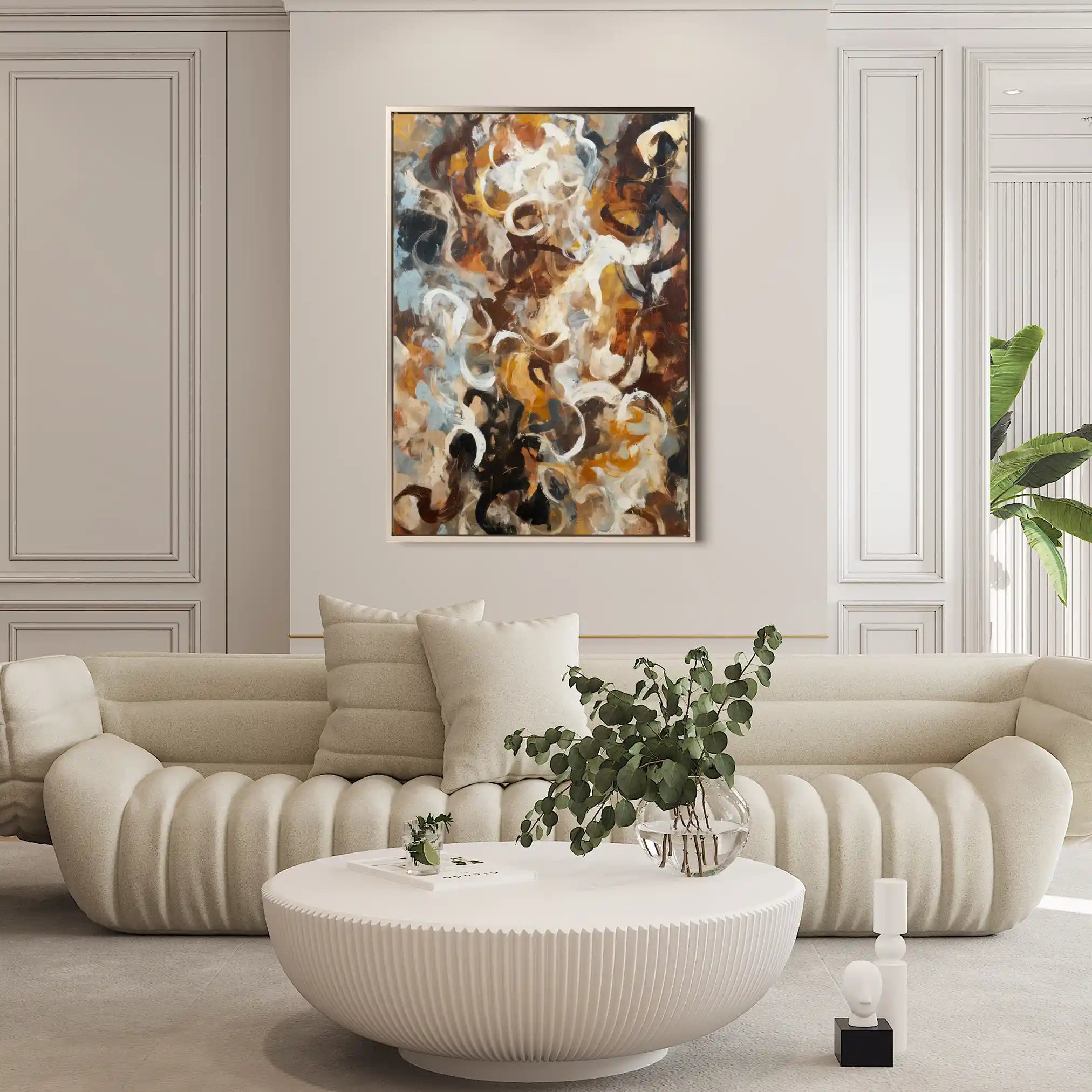 Abstract 1768 Canvas Art 18" x 24" / 45 x 60 cm / Black