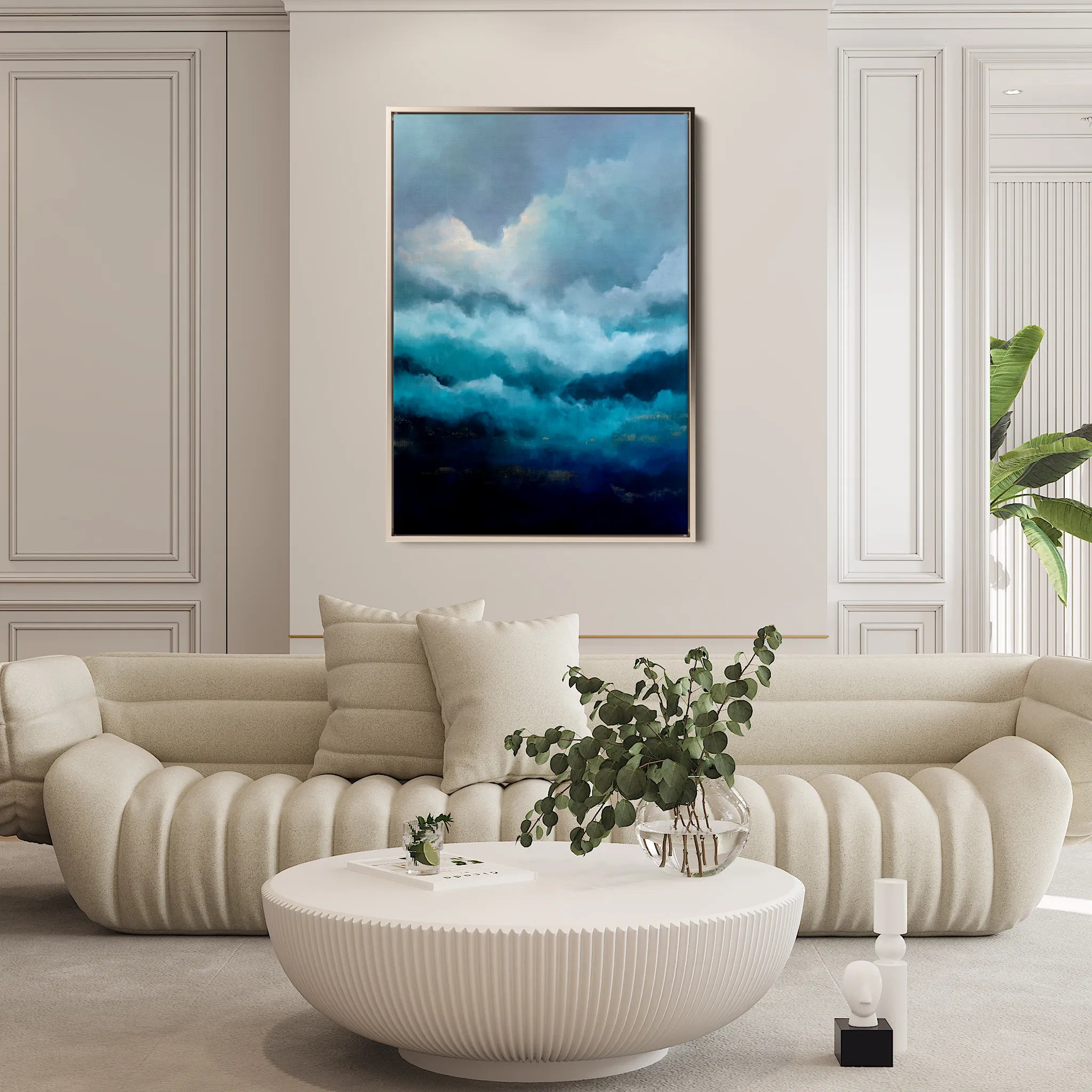 Abstract 1769 Canvas Art 18" x 24" / 45 x 60 cm / Black