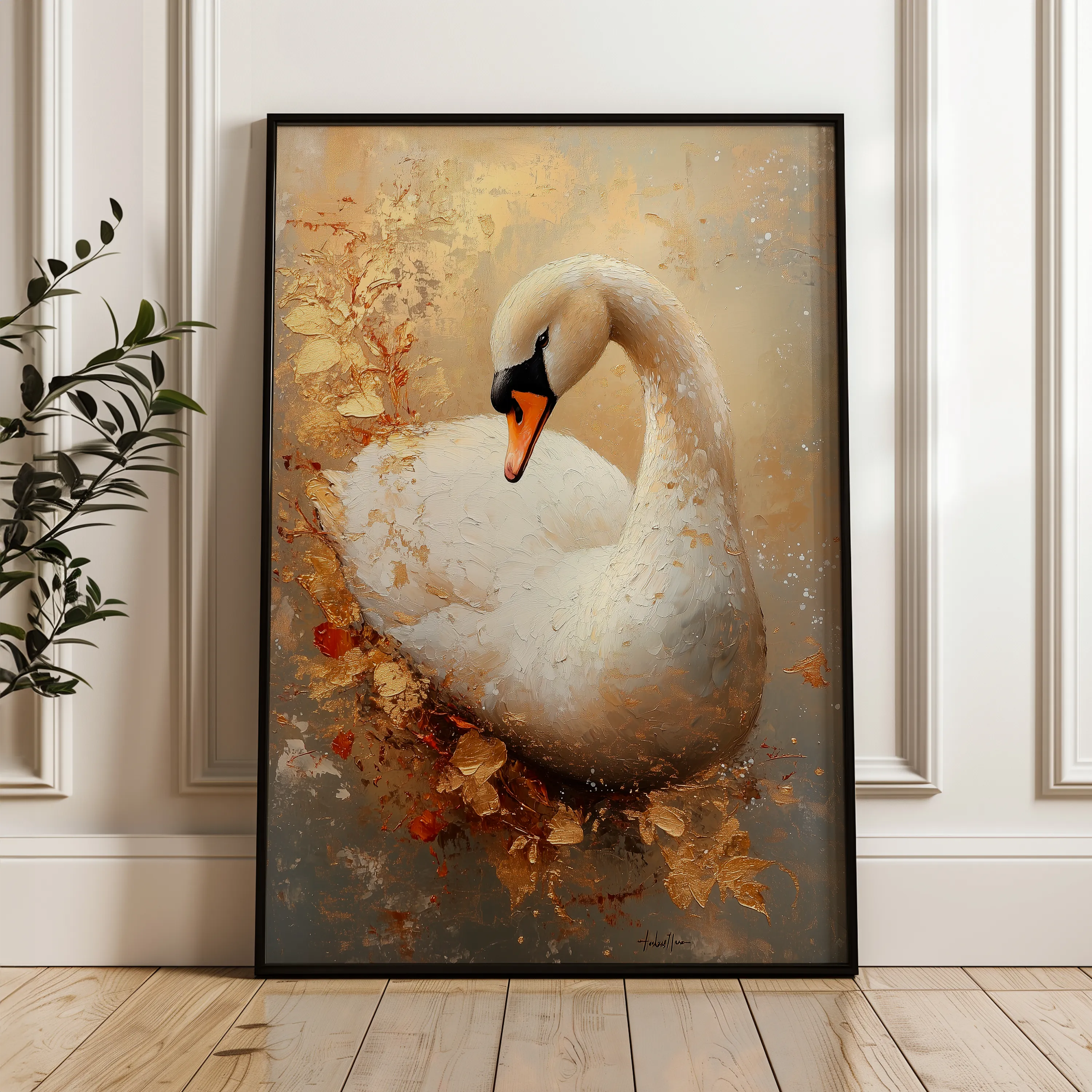 Animals 177 Canvas Art 18" x 24" / 45 x 60 cm / Black