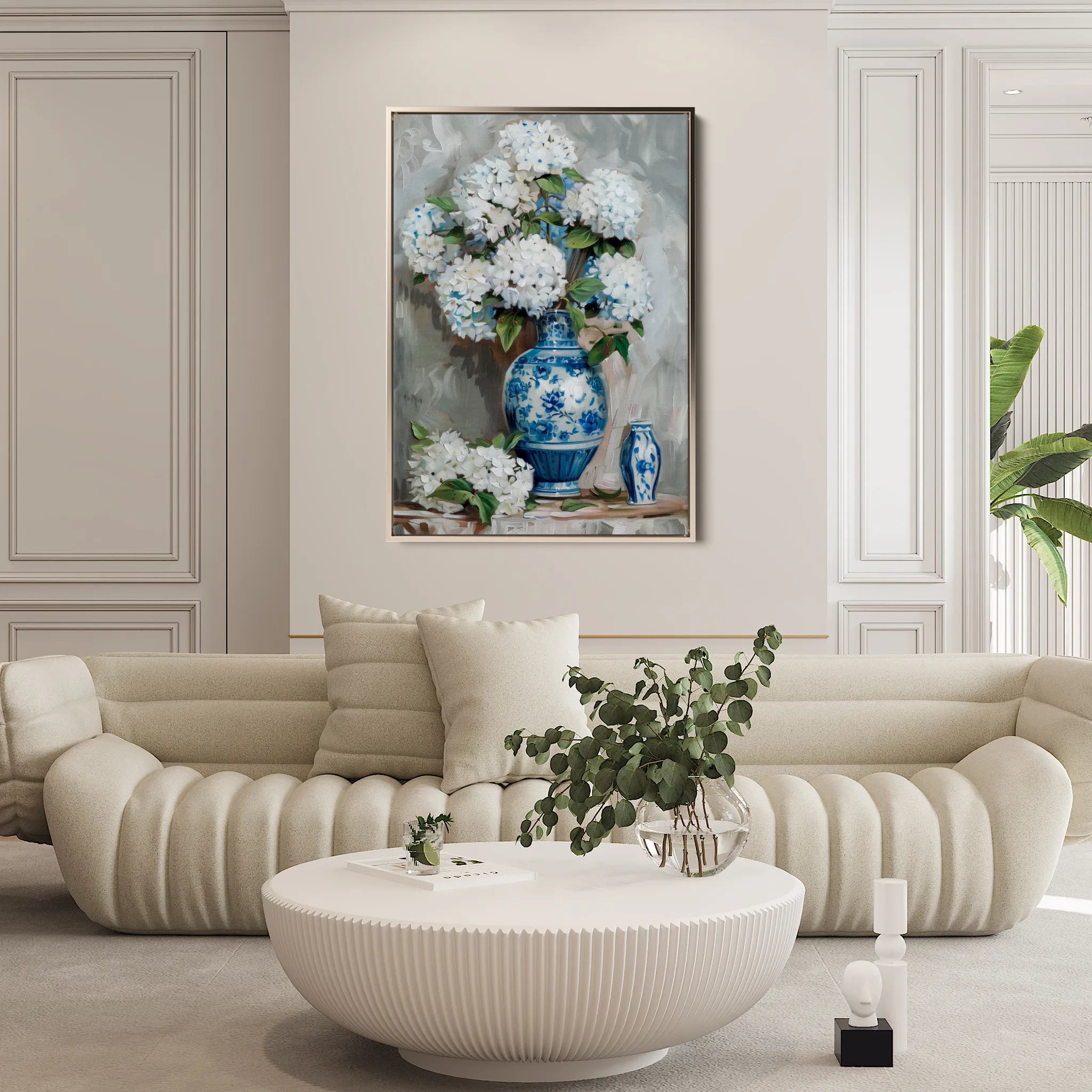Floral 177 Canvas Art 18" x 24" / 45 x 60 cm / Black