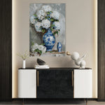 Floral 177 Canvas Art 18" x 24" / 45 x 60 cm / Black