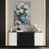 Floral 177 Canvas Art 18" x 24" / 45 x 60 cm / Black