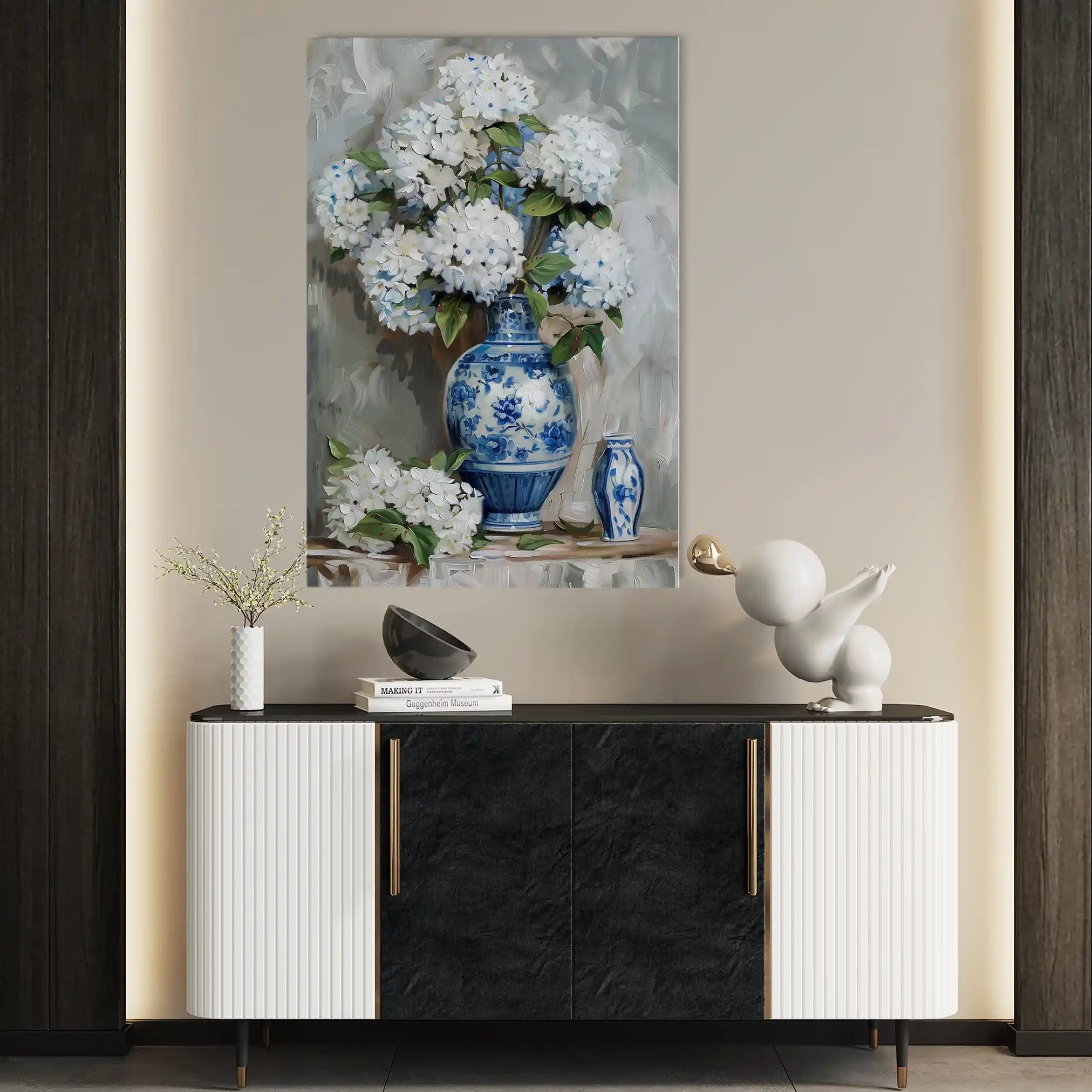 Floral 177 Canvas Art 60 x 40 cm / Black