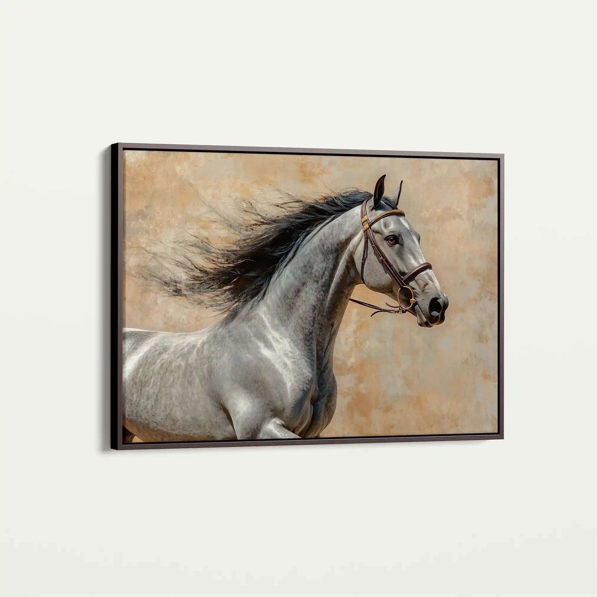 Horses 177 Canvas Art 60 x 40 cm / Black
