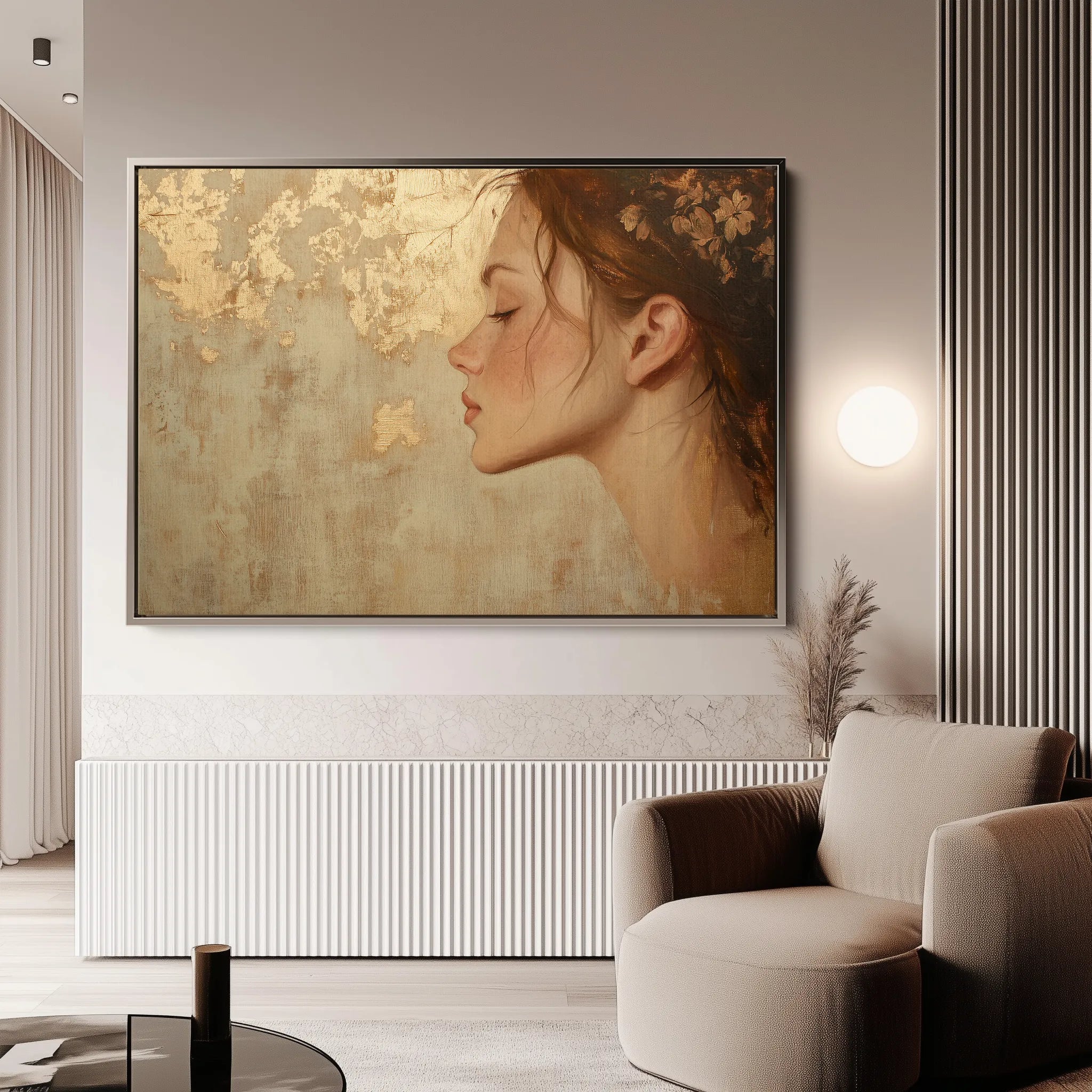 Portrait 177 Canvas Art 18" x 24" / 45 x 60 cm / Black