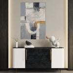 Abstract 1775 Canvas Art 18" x 24" / 45 x 60 cm / Black