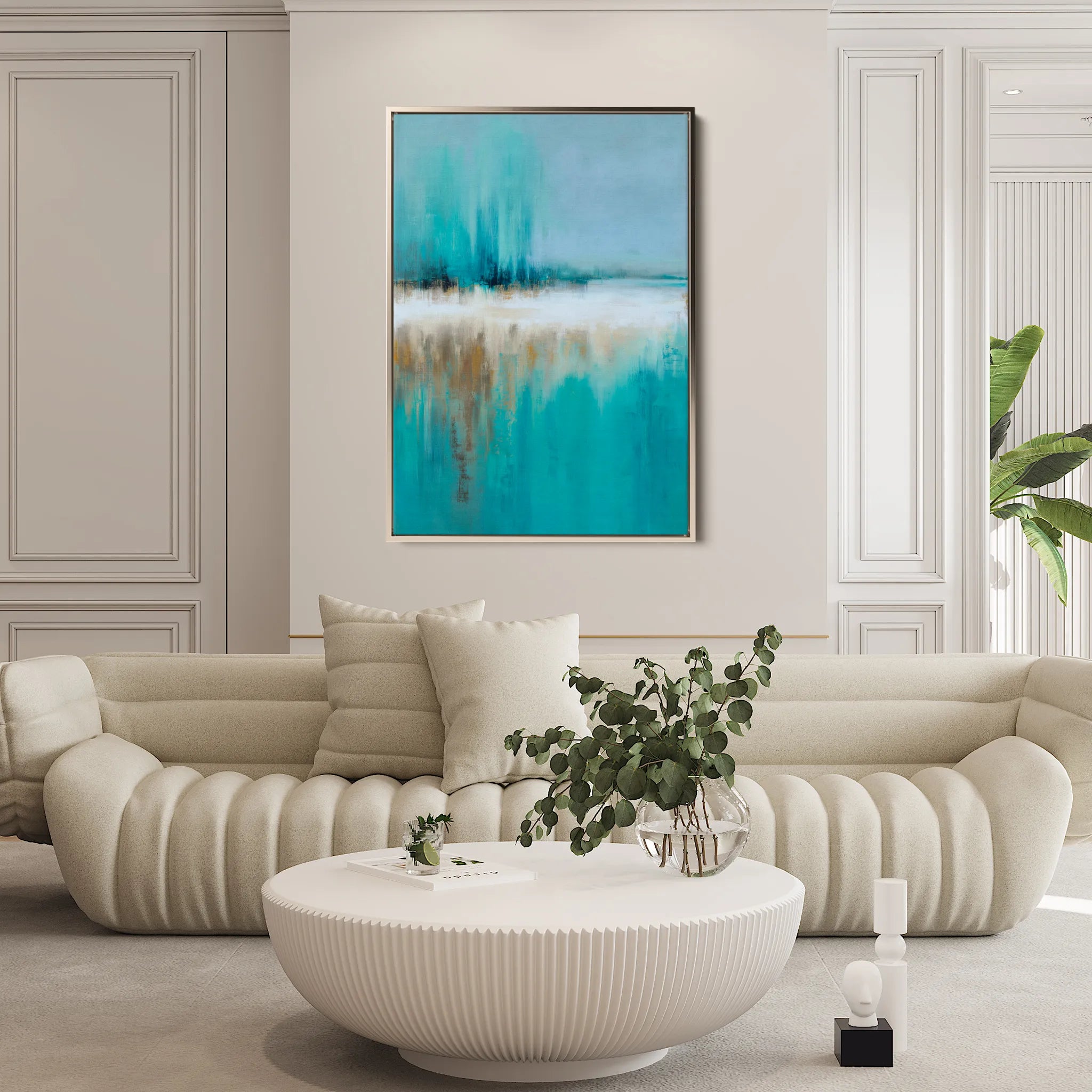 Abstract 1776 Canvas Art 18" x 24" / 45 x 60 cm / Black