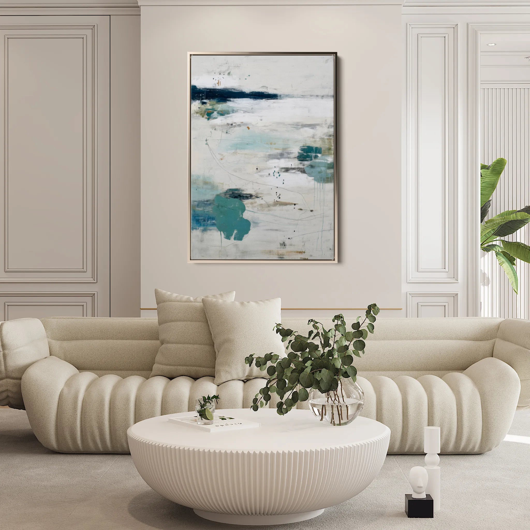 Abstract 1777 Canvas Art 18" x 24" / 45 x 60 cm / Black