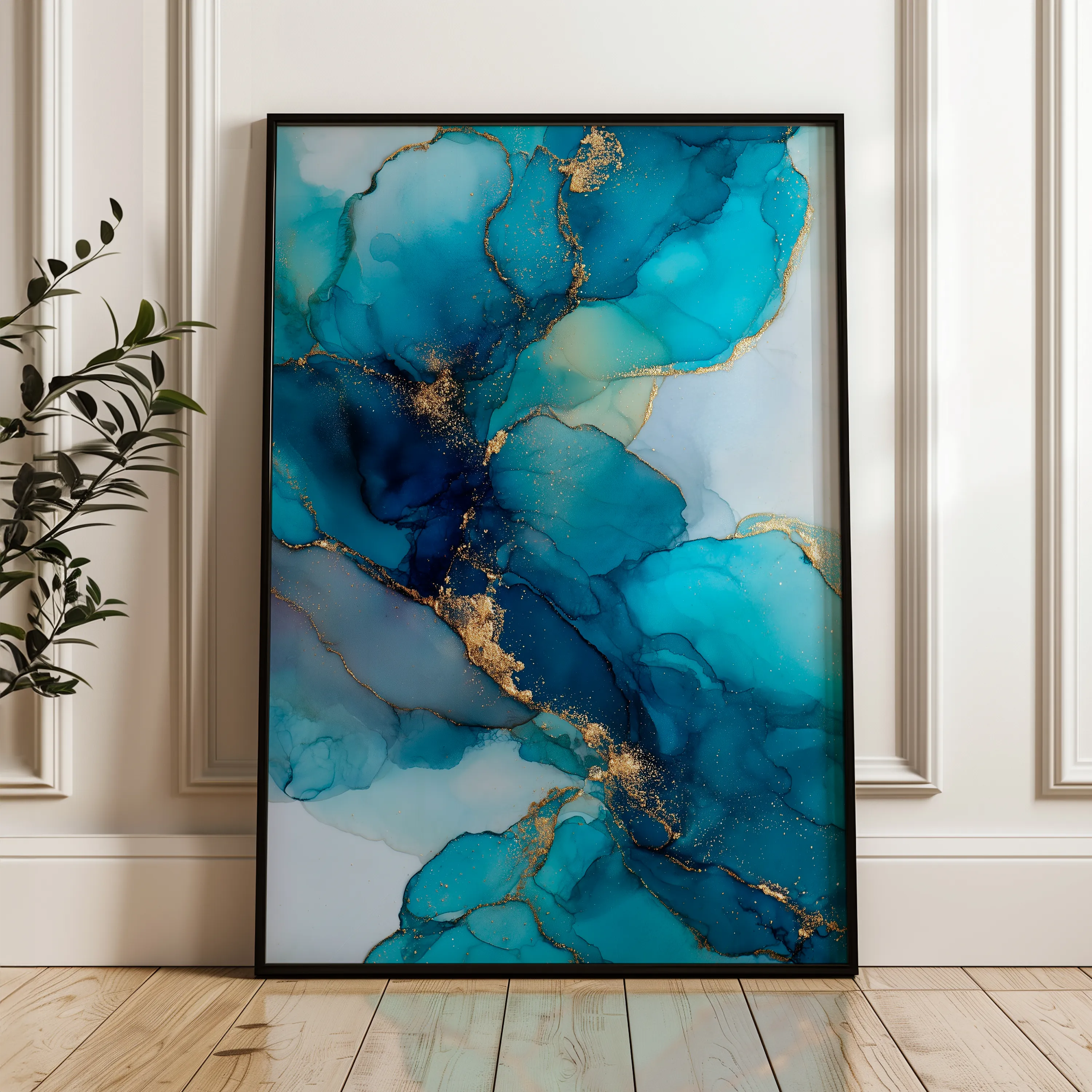 Abstract 1778 Canvas Art 18" x 24" / 45 x 60 cm / Black
