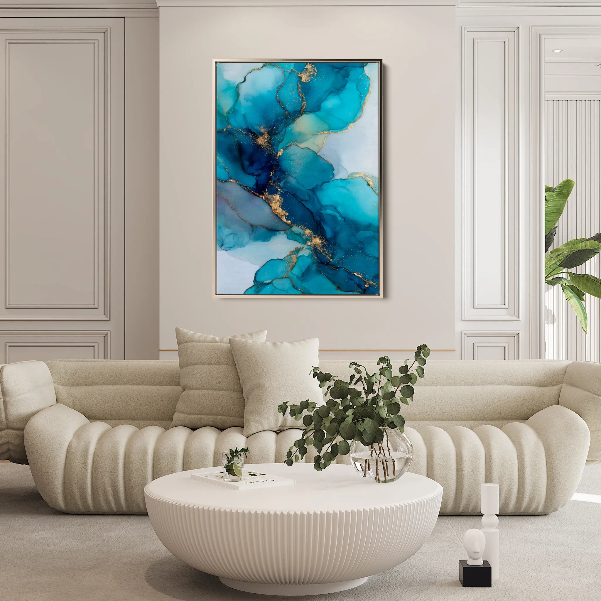 Abstract 1778 Canvas Art 18" x 24" / 45 x 60 cm / Black