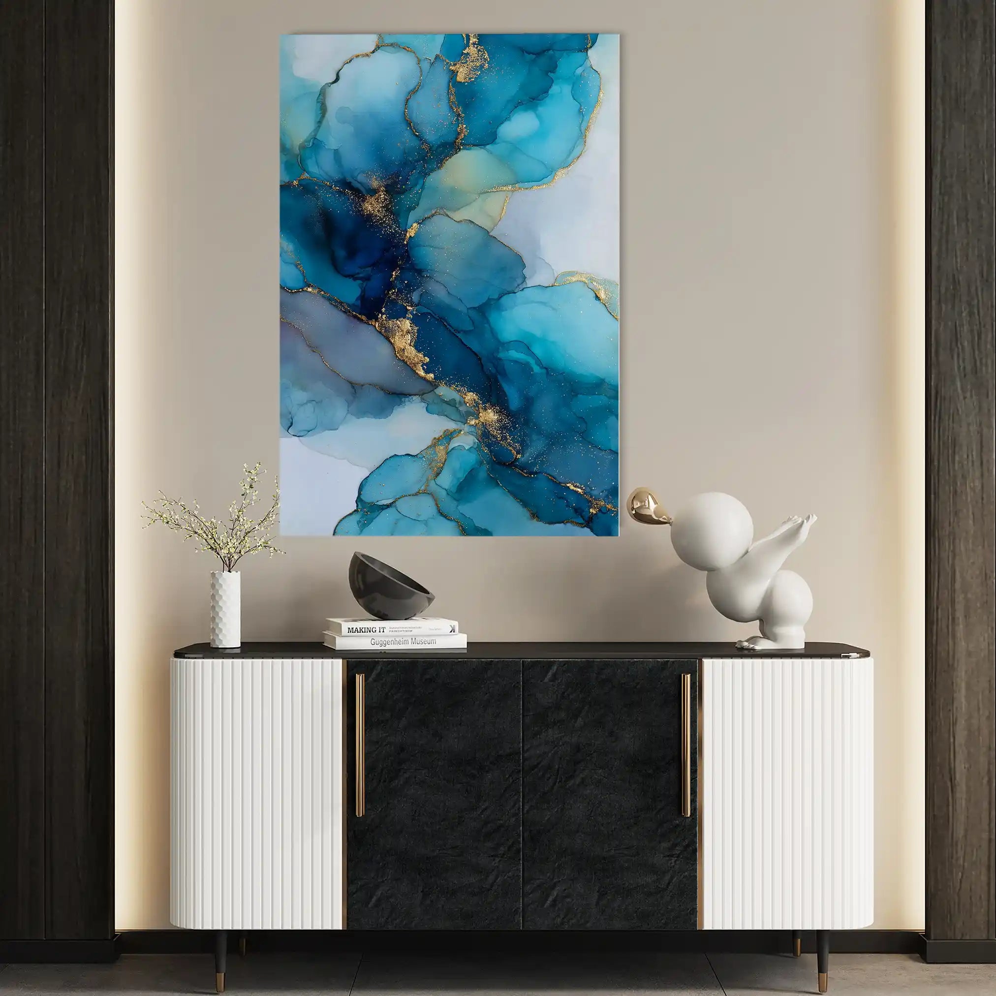Abstract 1778 Canvas Art 60 x 40 cm / Black