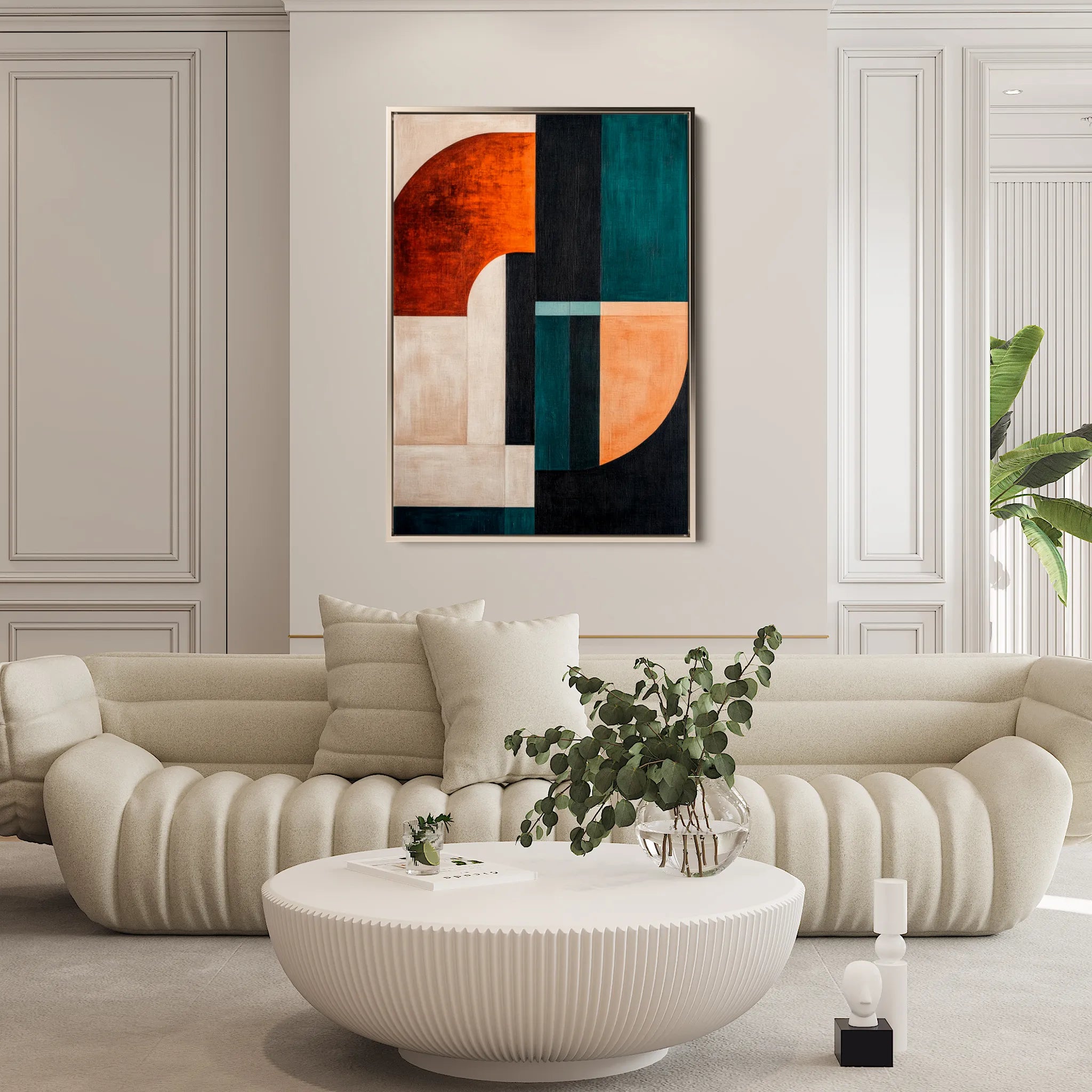 Abstract 1779 Canvas Art 18" x 24" / 45 x 60 cm / Black
