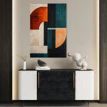 Abstract 1779 Canvas Art 60 x 40 cm / Black