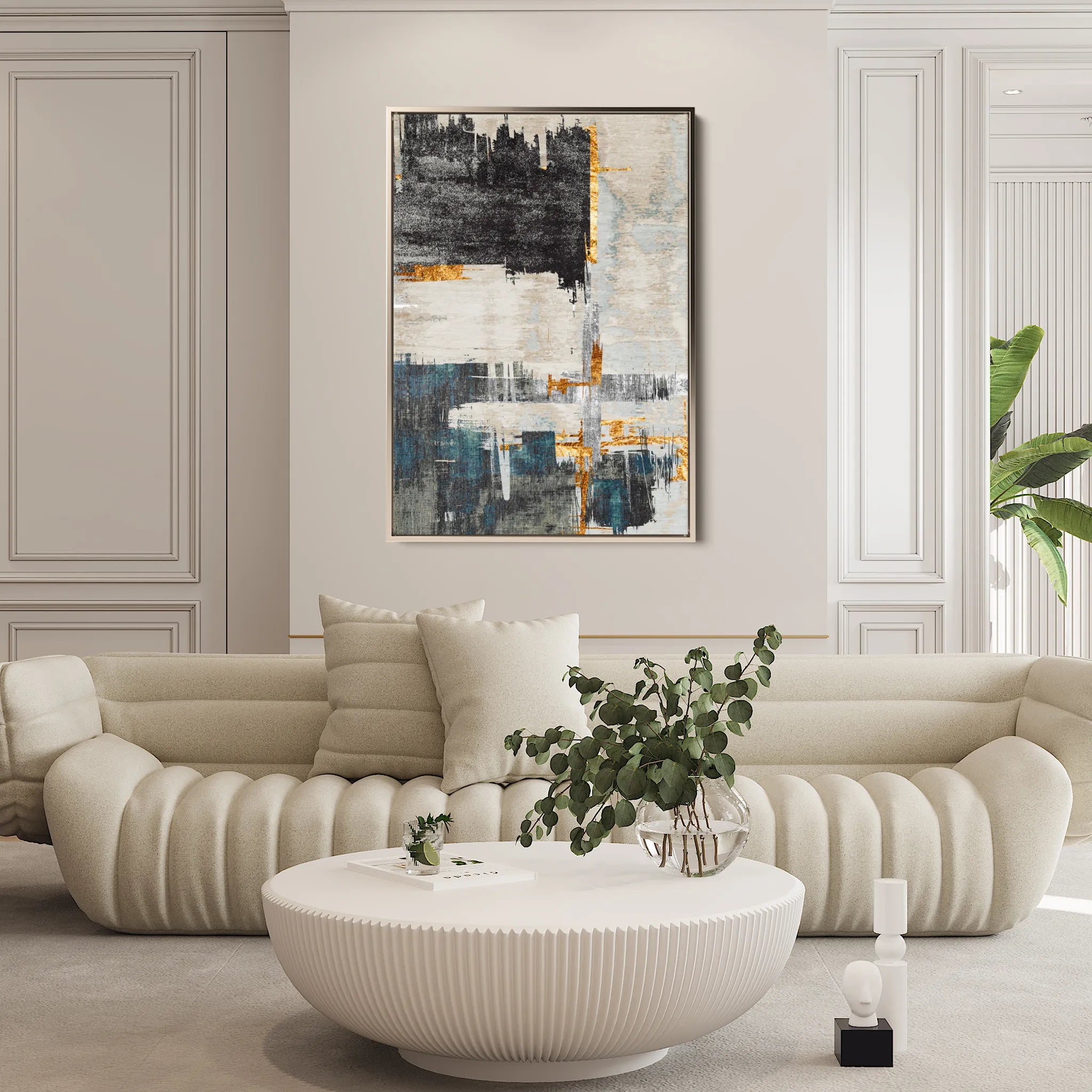 Abstract 178 Canvas Art 18" x 24" / 45 x 60 cm / Black