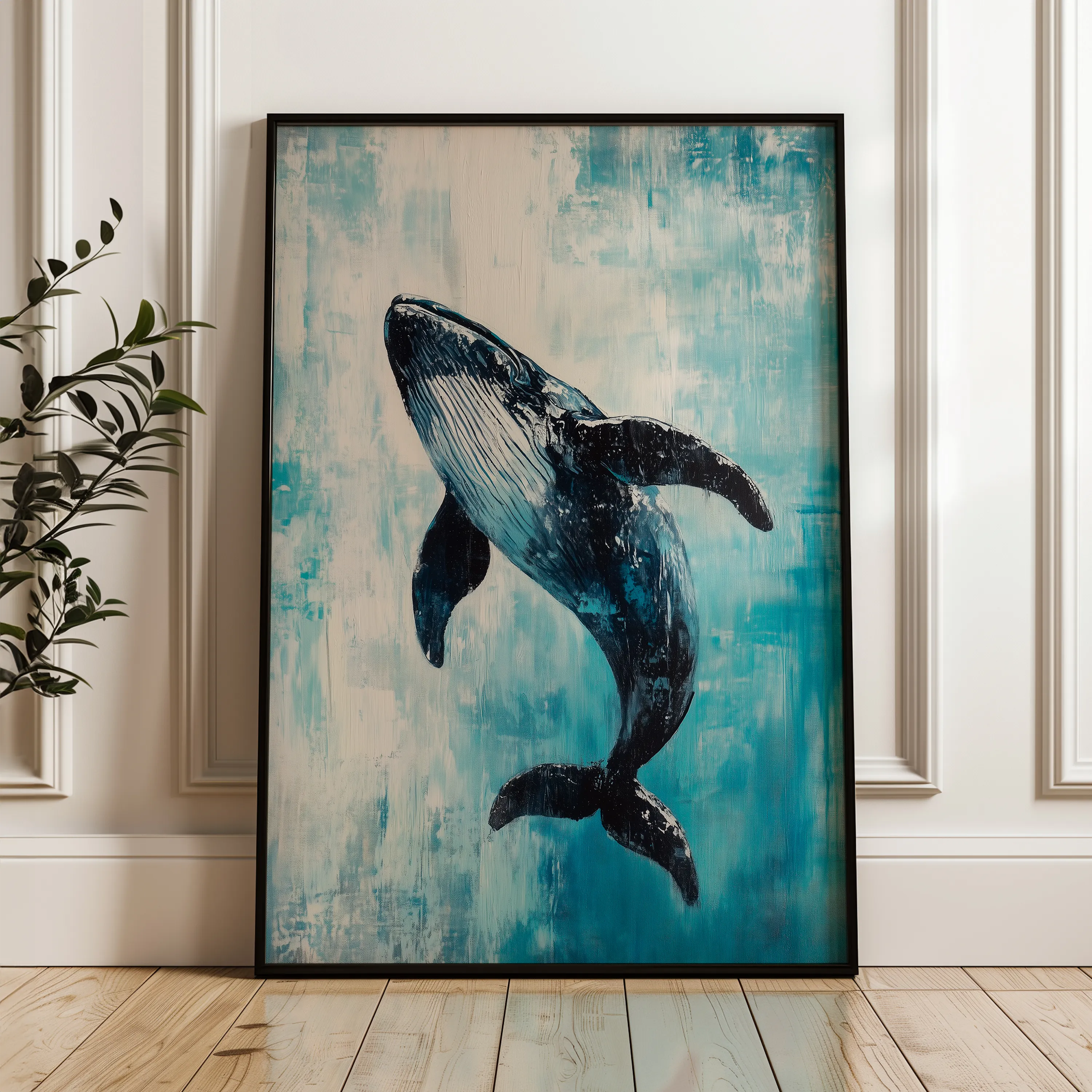 Animals 178 Canvas Art 18" x 24" / 45 x 60 cm / Black