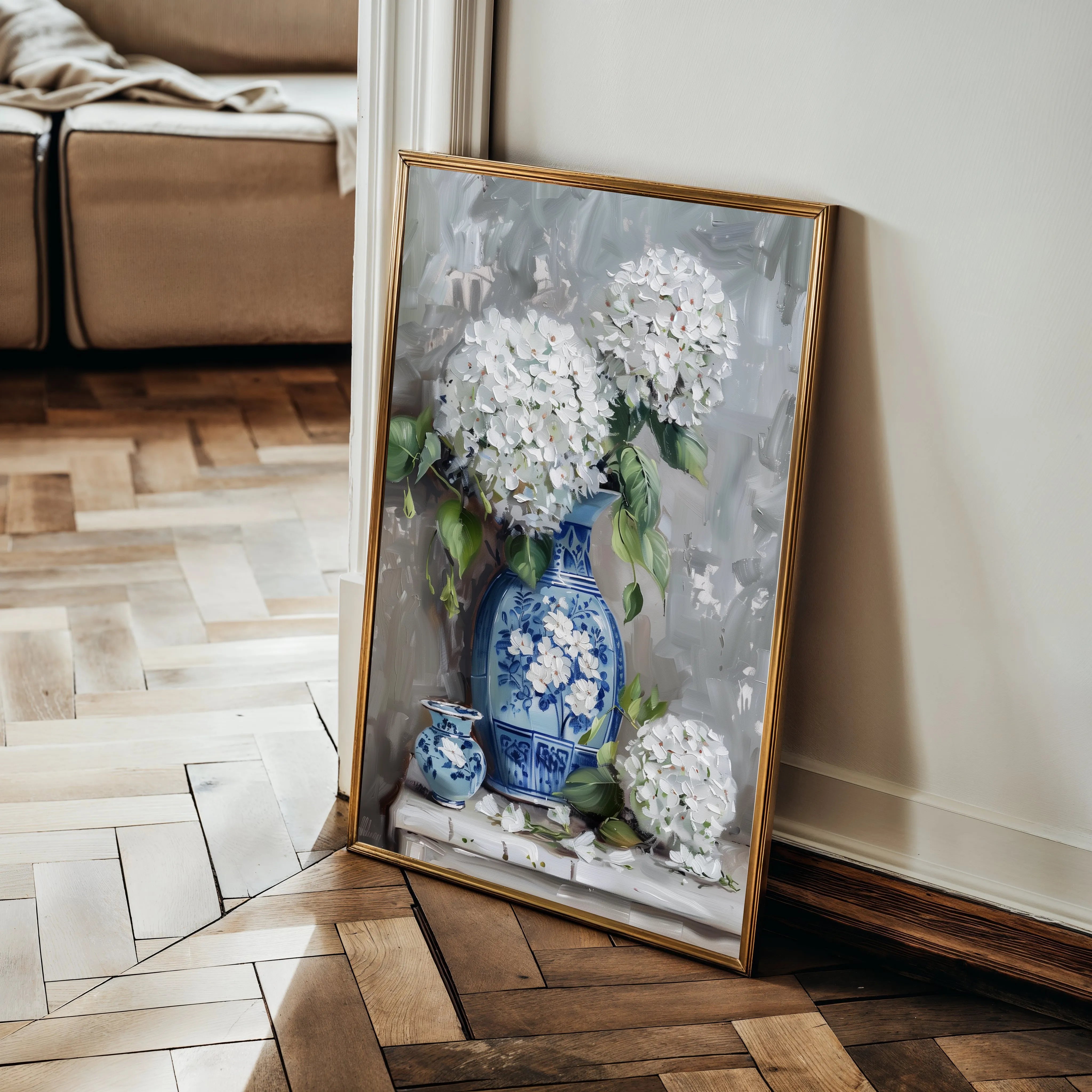 Floral 178 Canvas Art 18" x 24" / 45 x 60 cm / Black