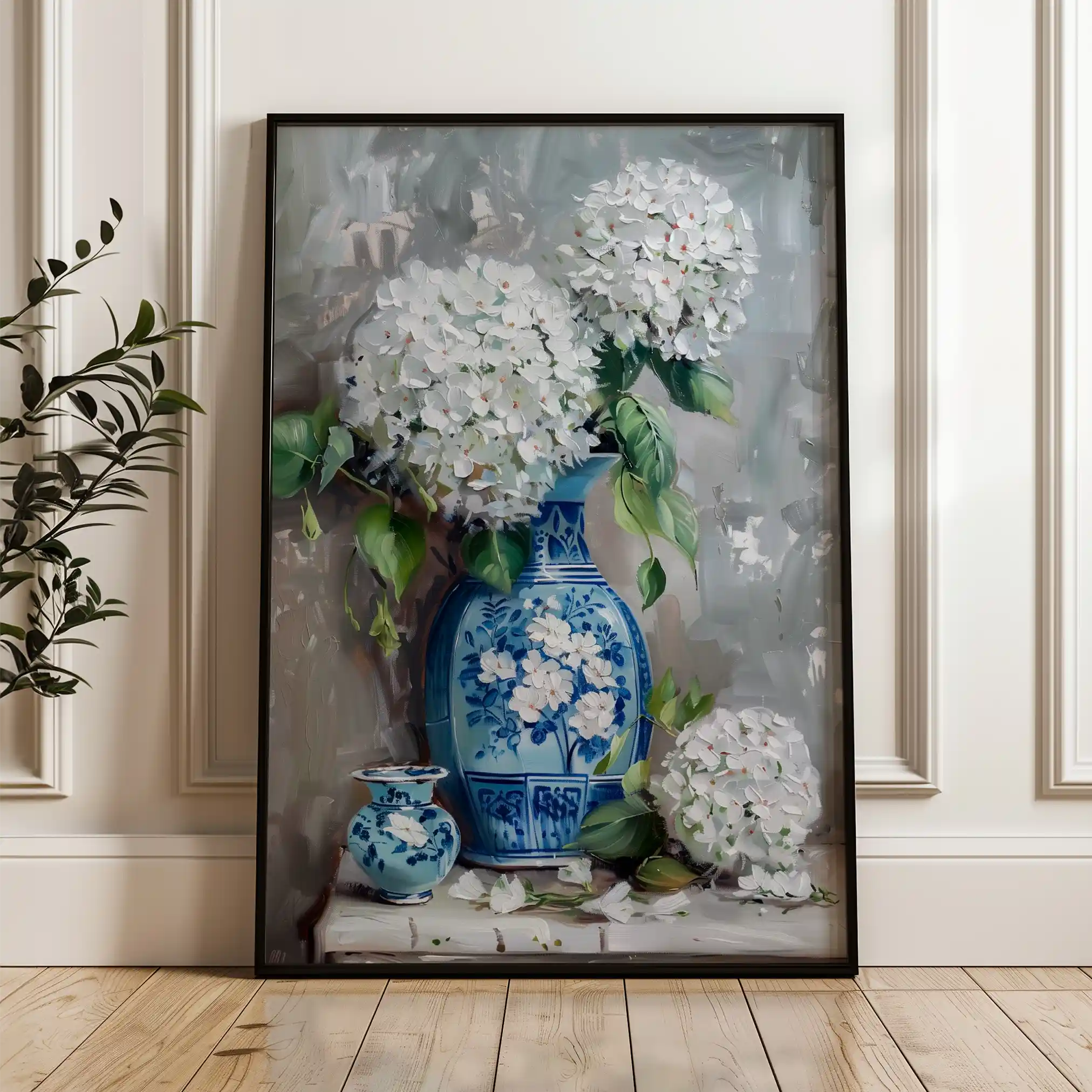 Floral 178 Canvas Art 60 x 40 cm / Black