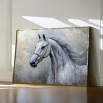 Horses 178 Canvas Art 18" x 24" / 45 x 60 cm / Black
