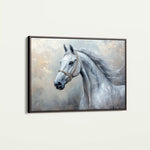 Horses 178 Canvas Art 60 x 40 cm / Black
