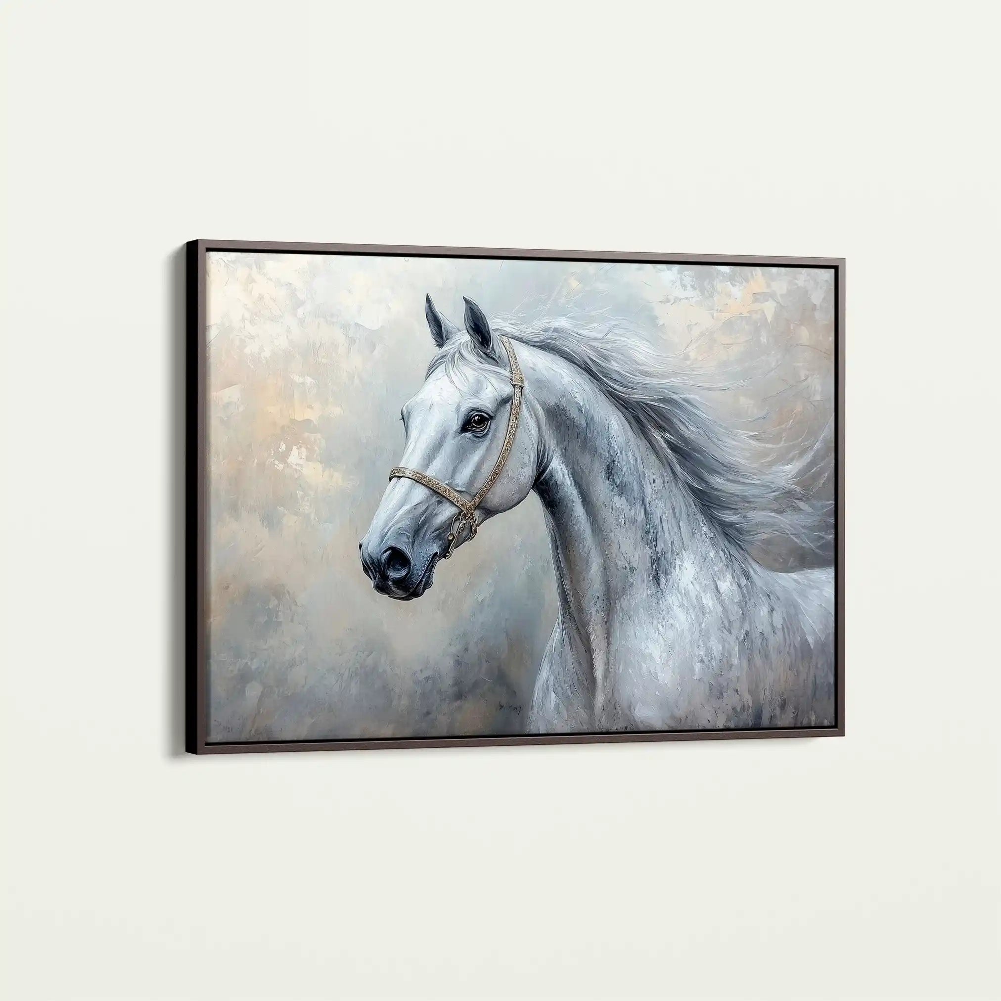 Horses 178 Canvas Art 60 x 40 cm / Black