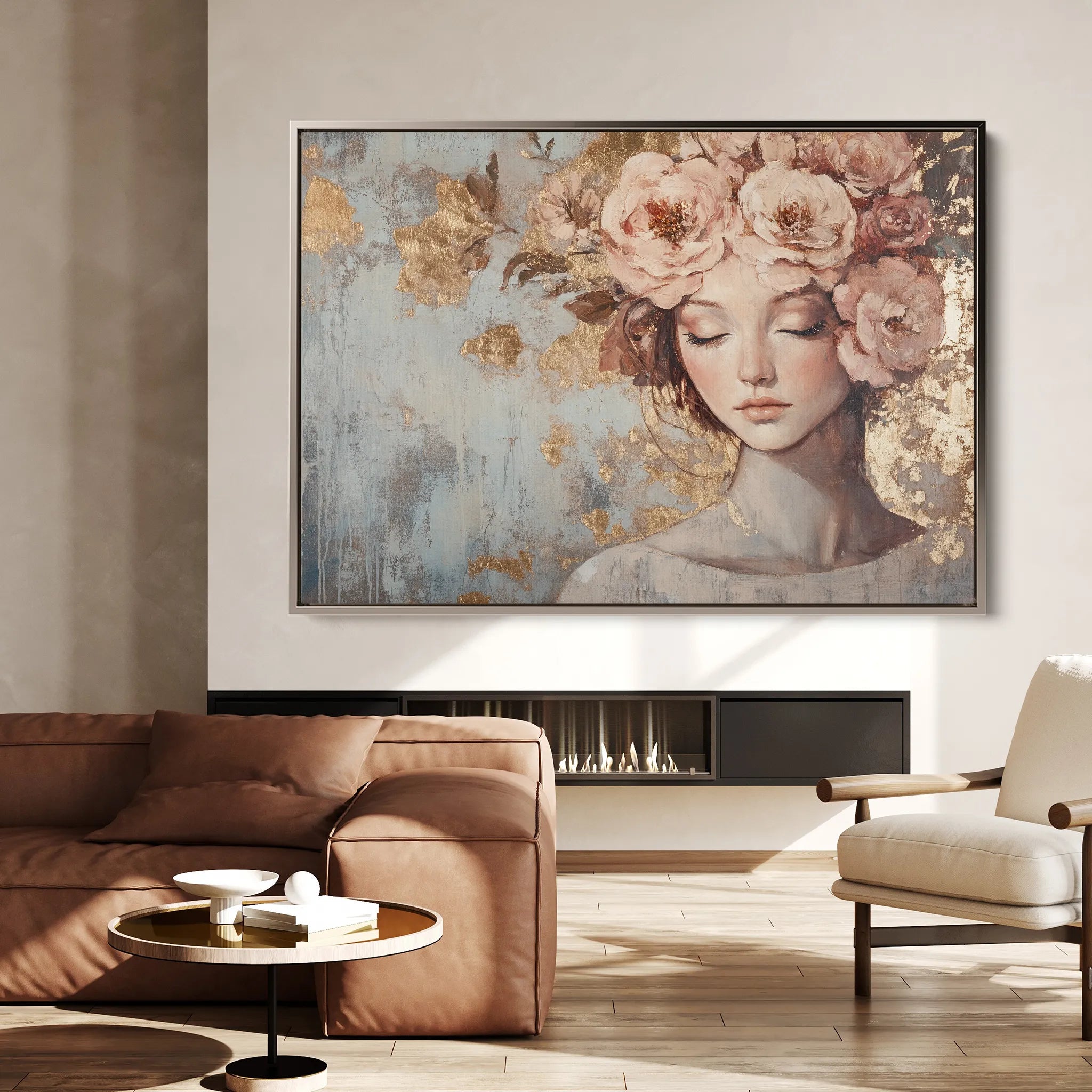 Portrait 178 Canvas Art 18" x 24" / 45 x 60 cm / Black