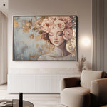 Portrait 178 Canvas Art 18" x 24" / 45 x 60 cm / Black