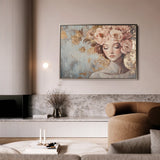 Portrait 178 Canvas Art 18" x 24" / 45 x 60 cm / Black