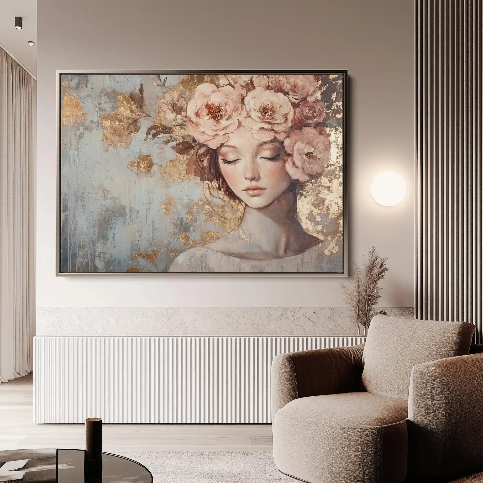 Portrait 178 Canvas Art 60 x 40 cm / Black