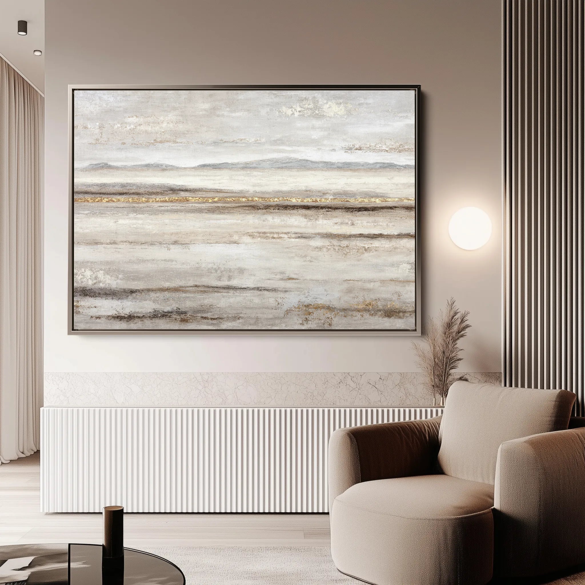 Abstract 1783 Canvas Art 18" x 24" / 45 x 60 cm / Black