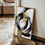Abstract 1784 Canvas Art 18" x 24" / 45 x 60 cm / Black