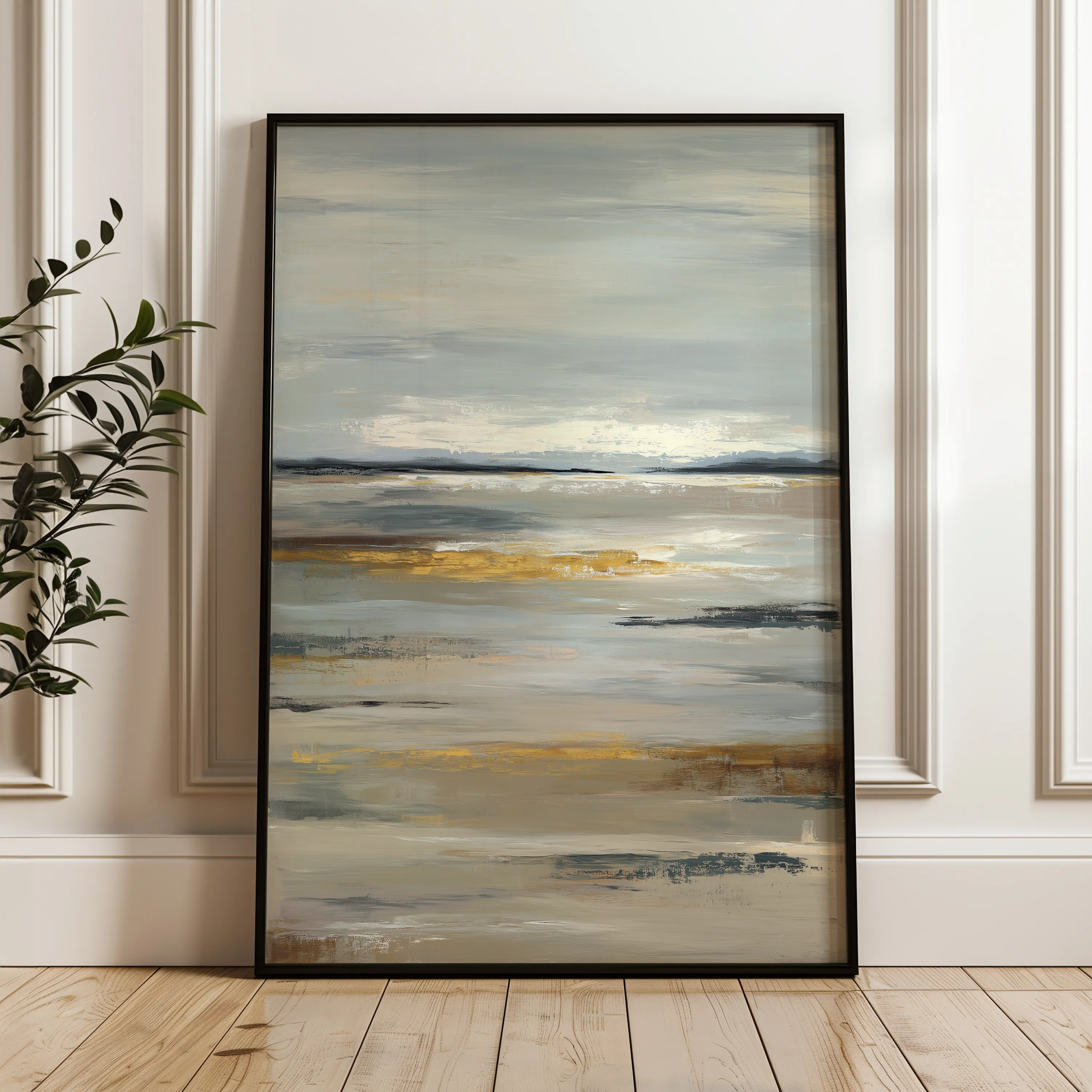 Abstract 1786 Canvas Art 18" x 24" / 45 x 60 cm / Black