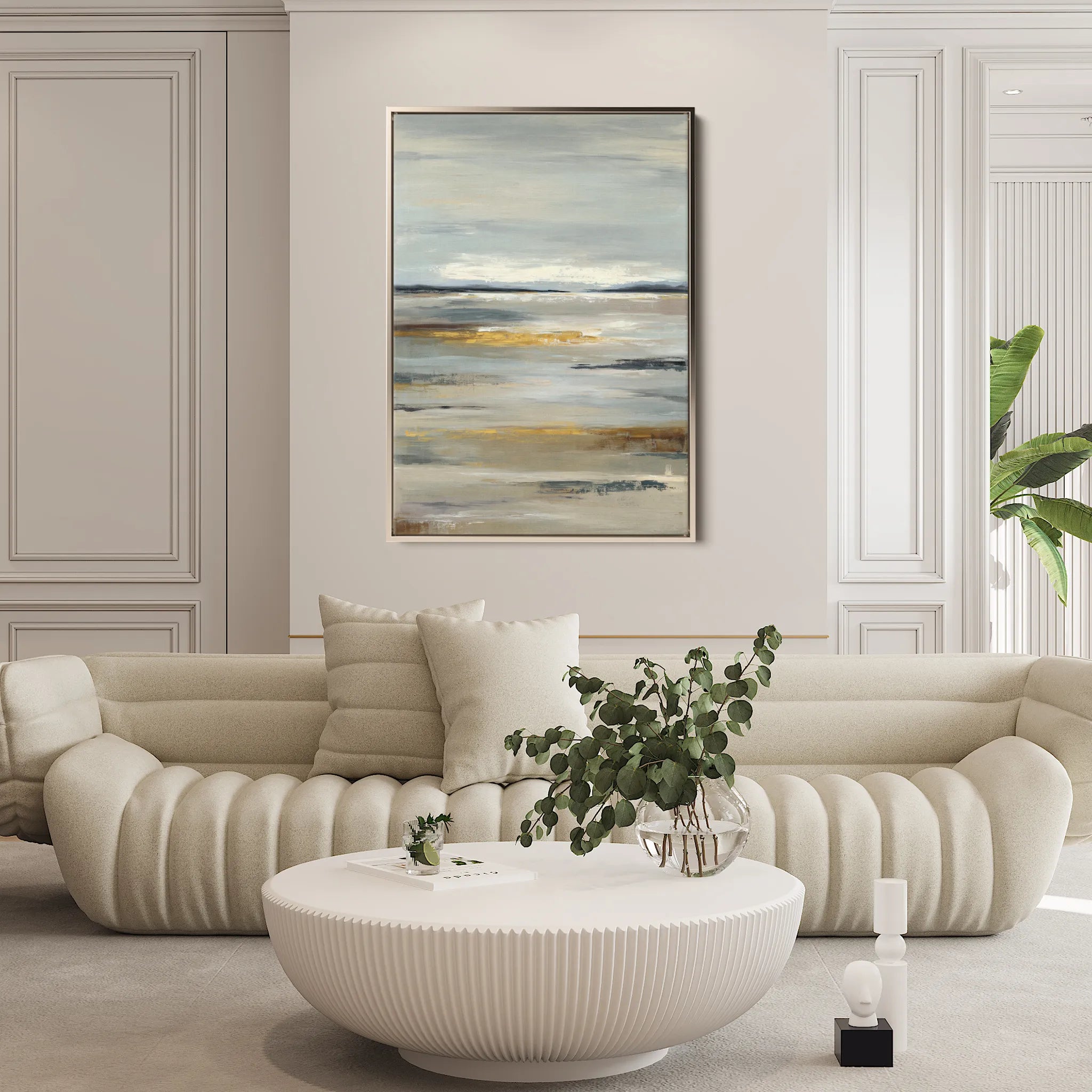 Abstract 1786 Canvas Art 18" x 24" / 45 x 60 cm / Black