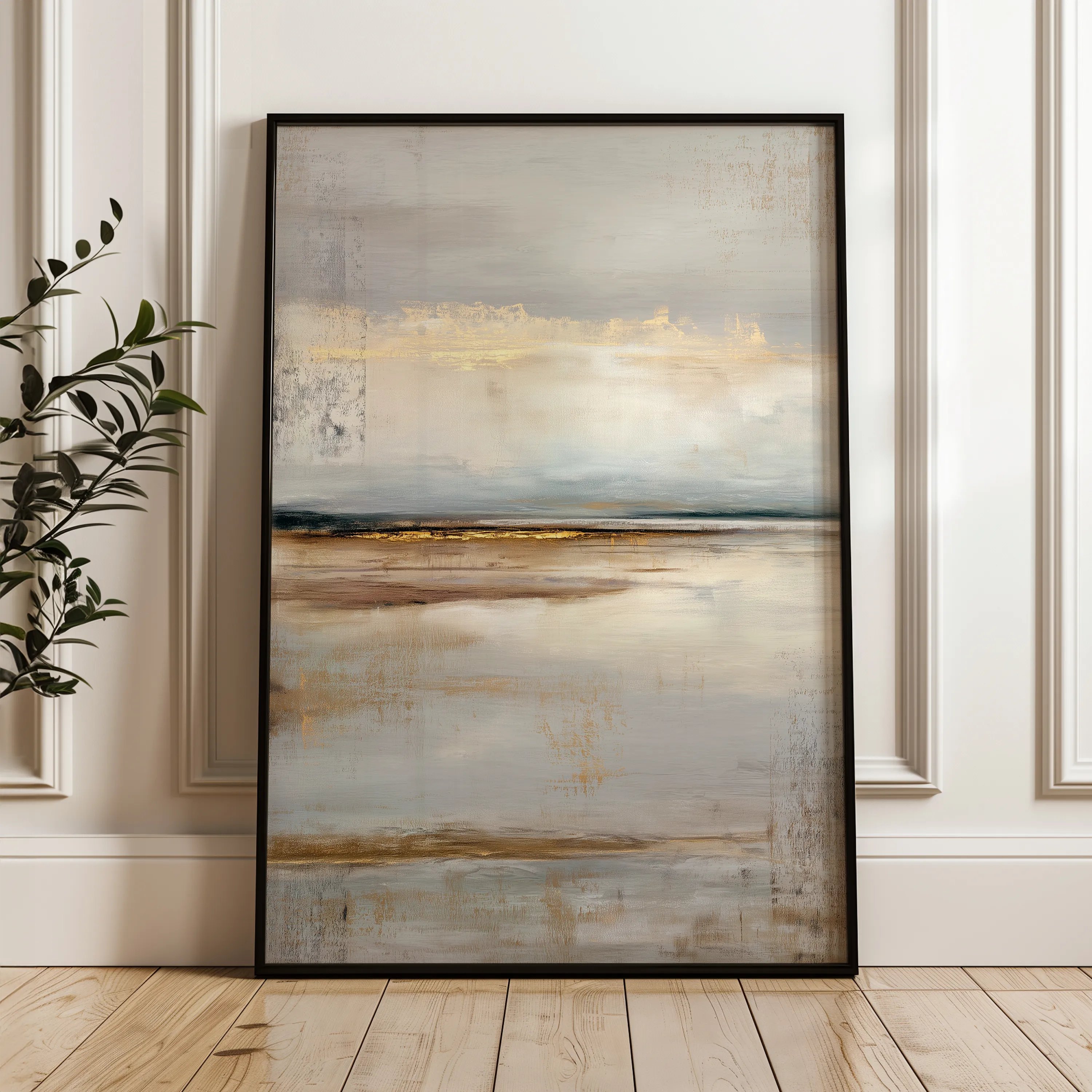 Abstract 1787 Canvas Art 18" x 24" / 45 x 60 cm / Black