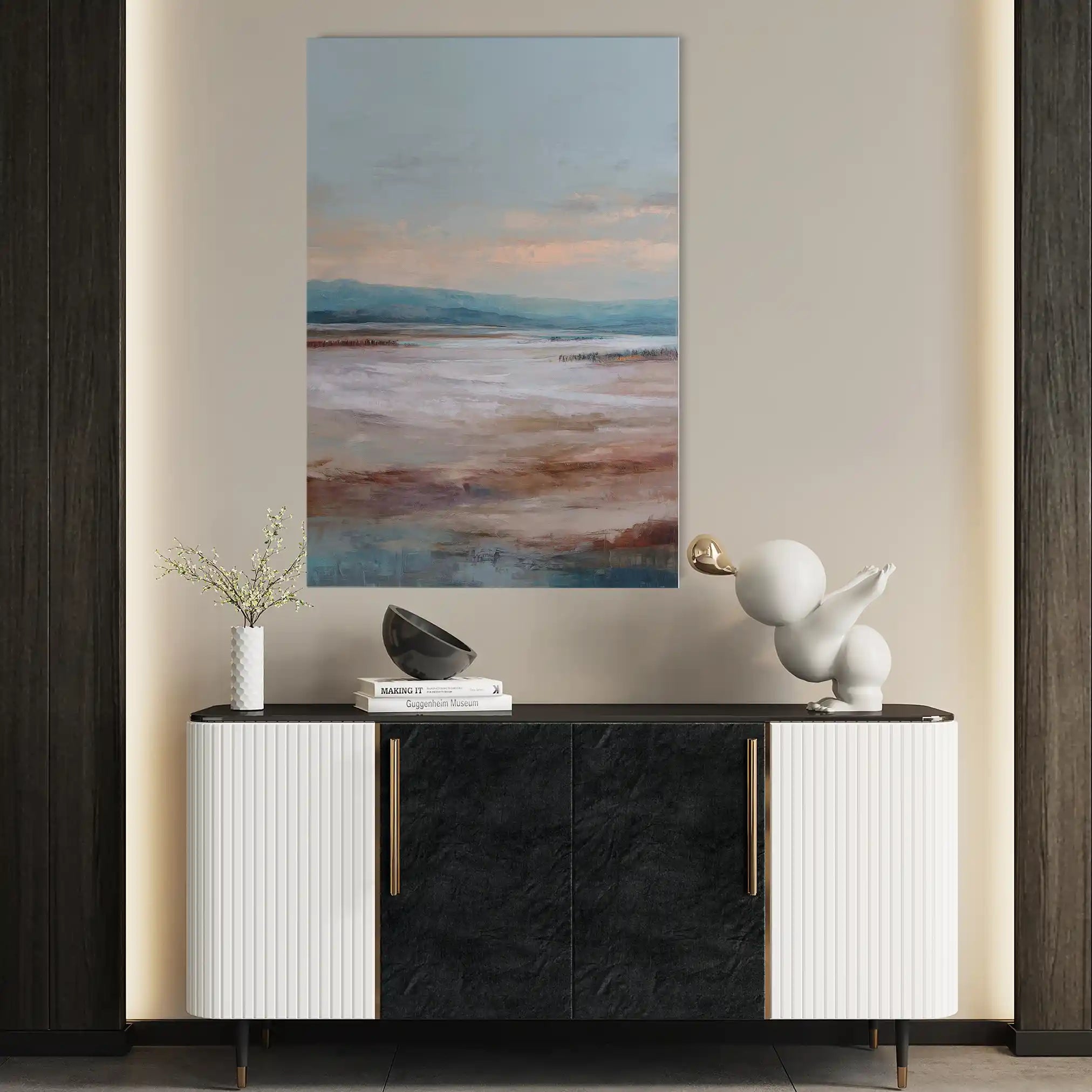 Abstract 1788 Canvas Art 18" x 24" / 45 x 60 cm / Black